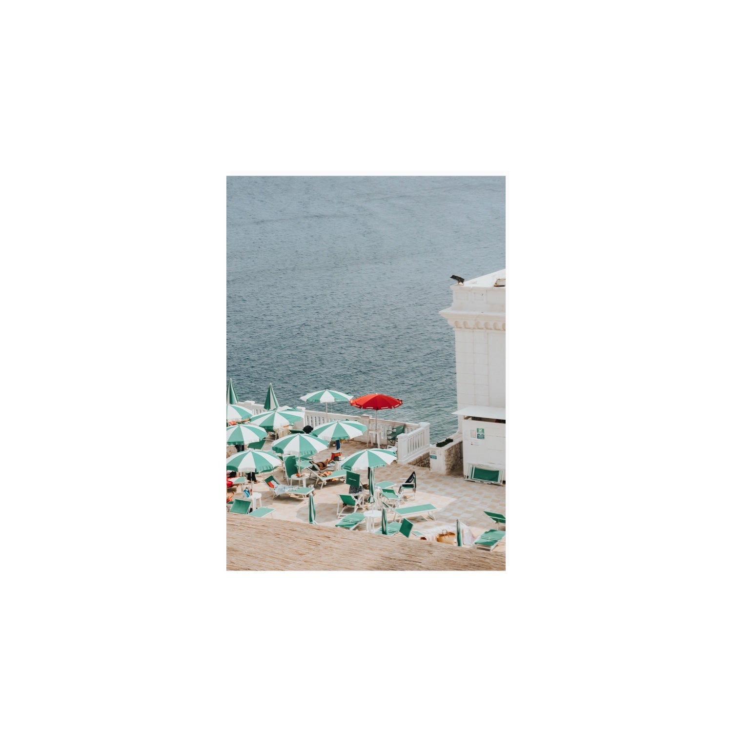 Lido Italiano Puglia beach Italian wall art A4, 29.7 x 21 cm unframed fine art print