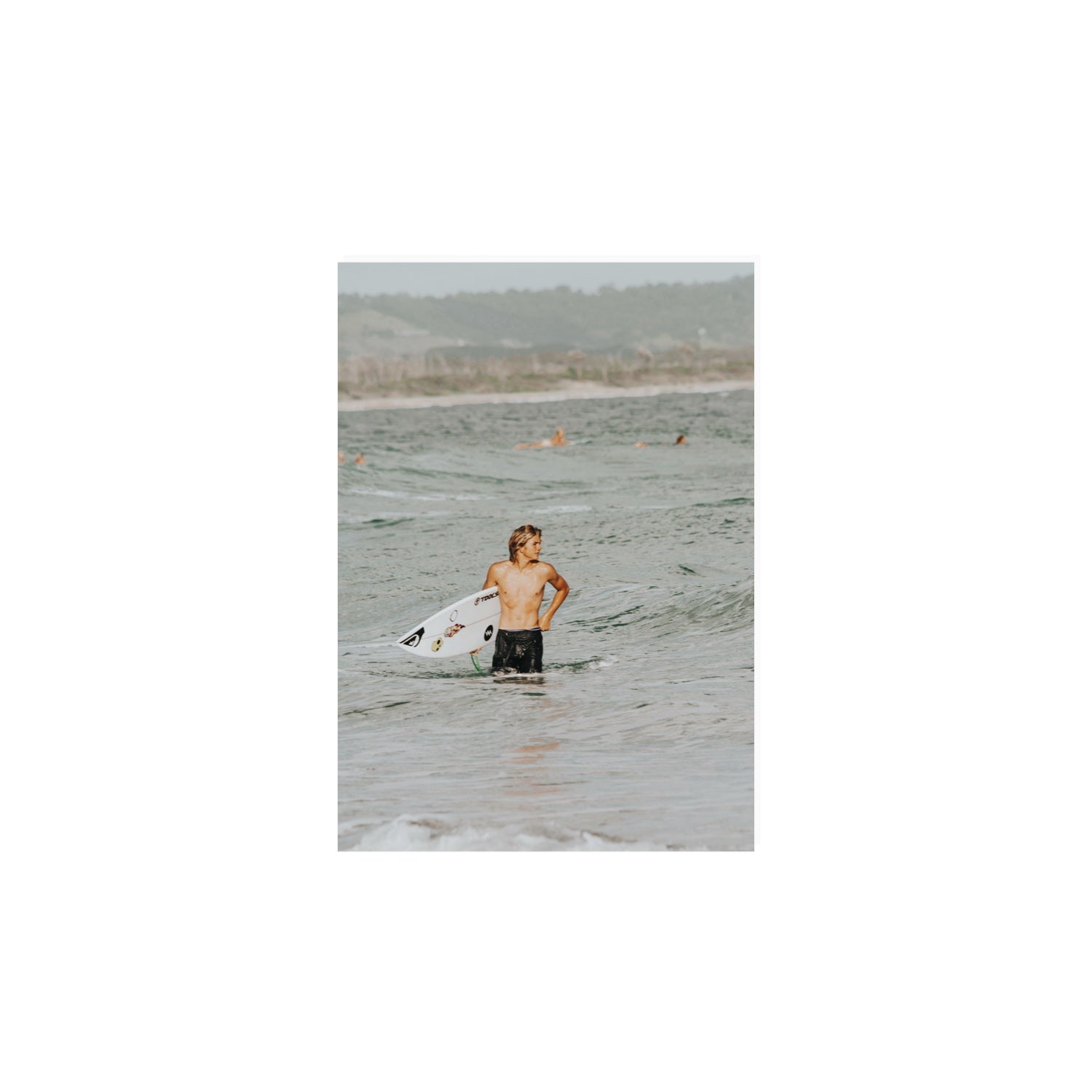 Chasing Mavericks Byron Bay Surf coastal wall art A4, 29.7 x 21 cm unframed fine art print