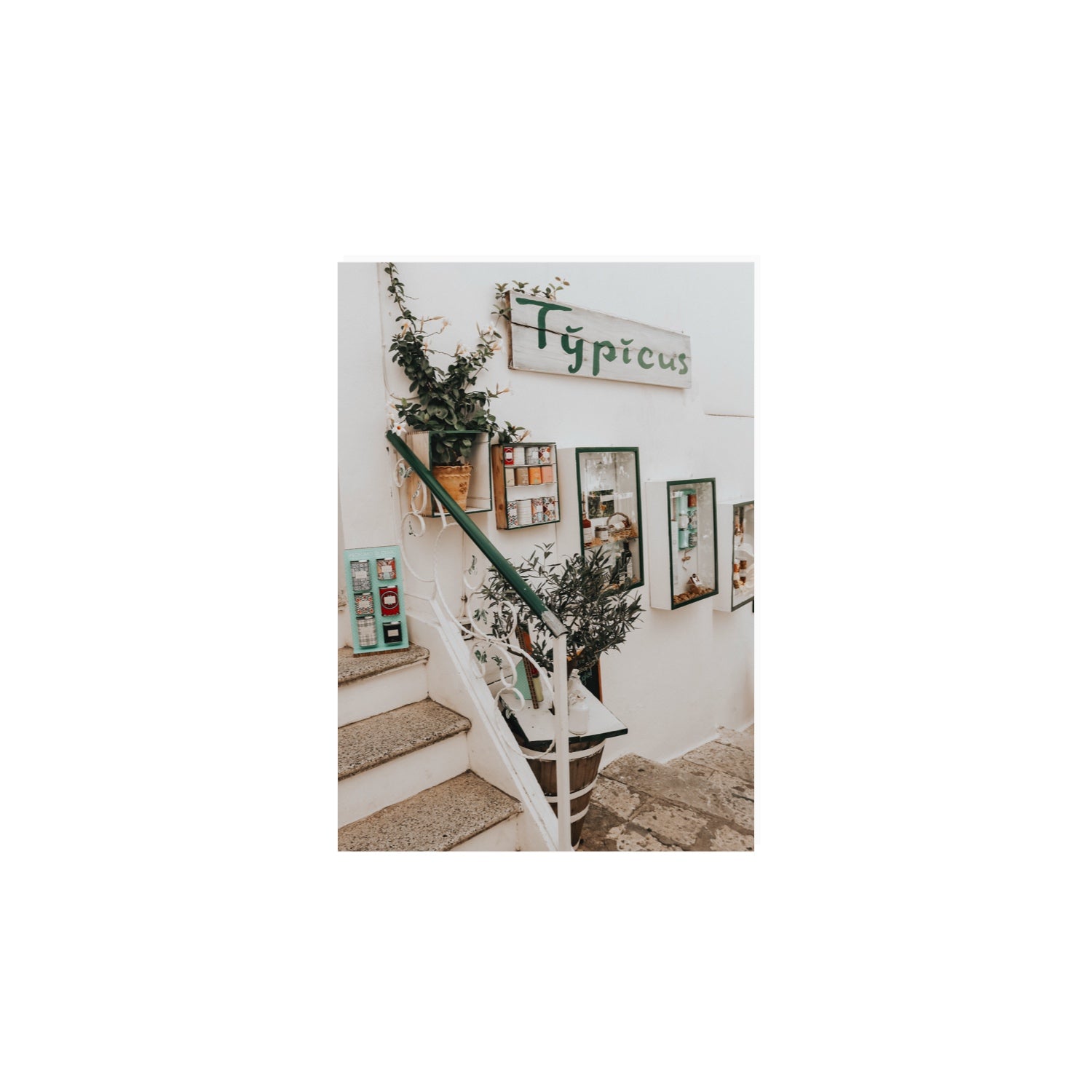 Il Negozio Puglia Ostuni wall art A4, 29.7 x 21 cm unframed fine art print