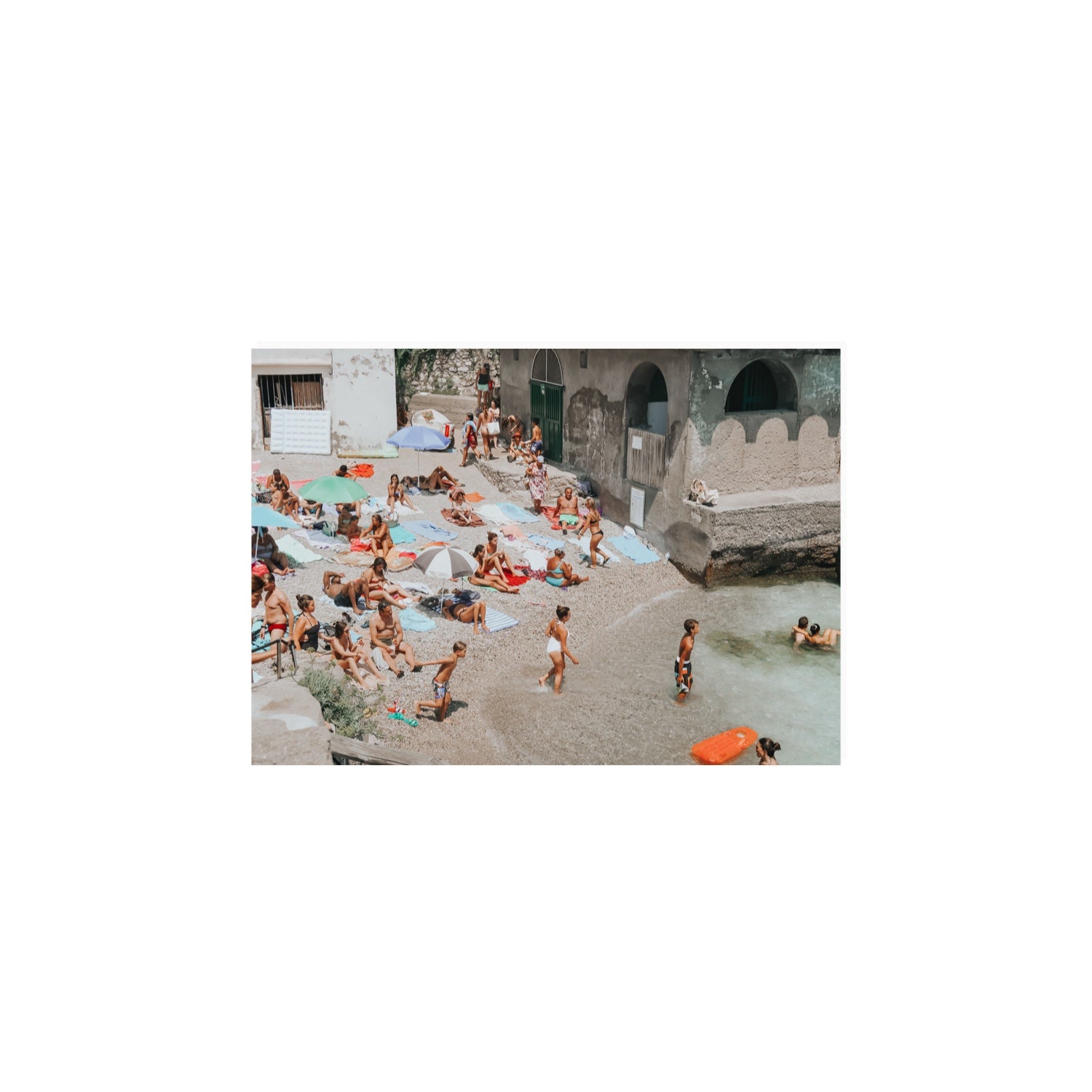 Heatwave Capri beach coastal wall art A4, 29.7 x 21 cm unframed fine art print