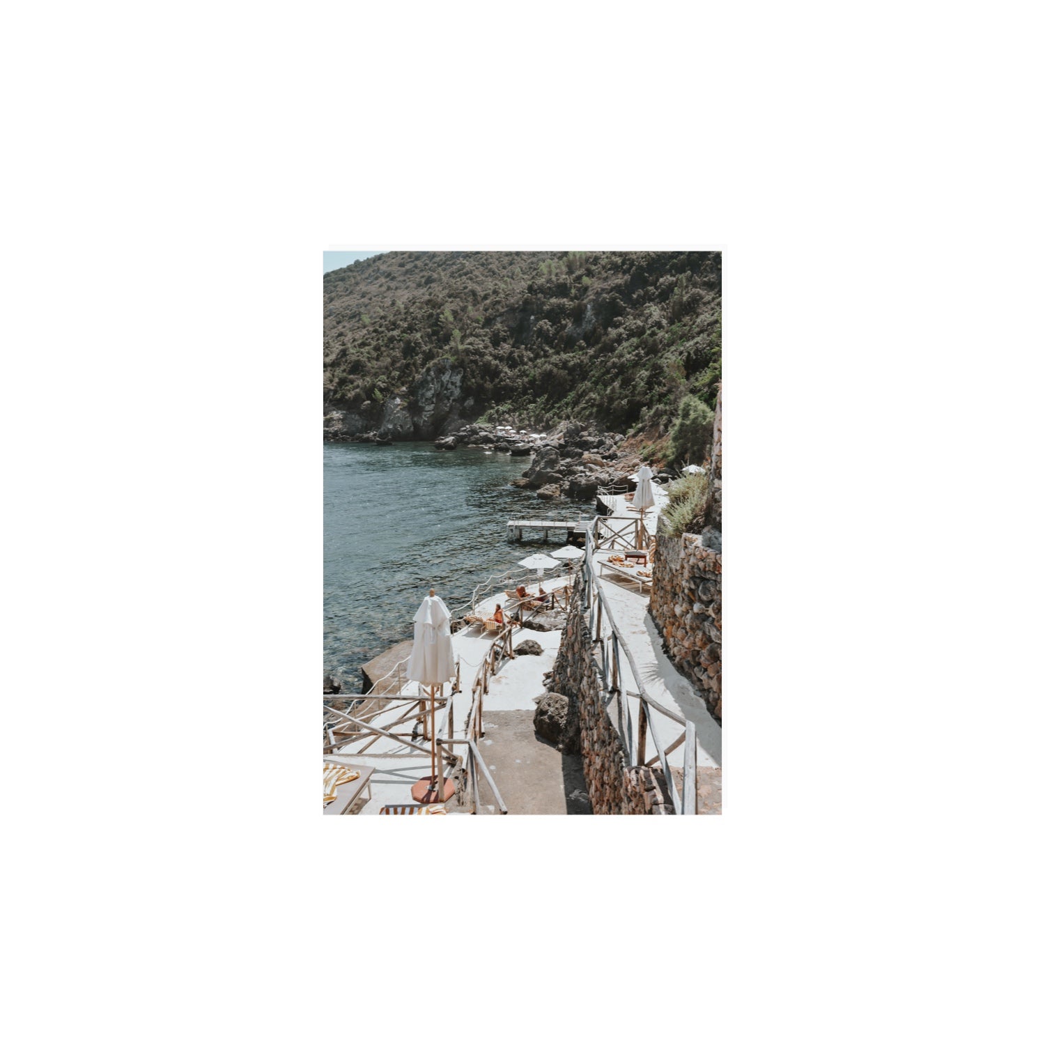 L'Estate Tuscany coastal Italian wall art A4, 29.7 x 21 cm unframed fine art print