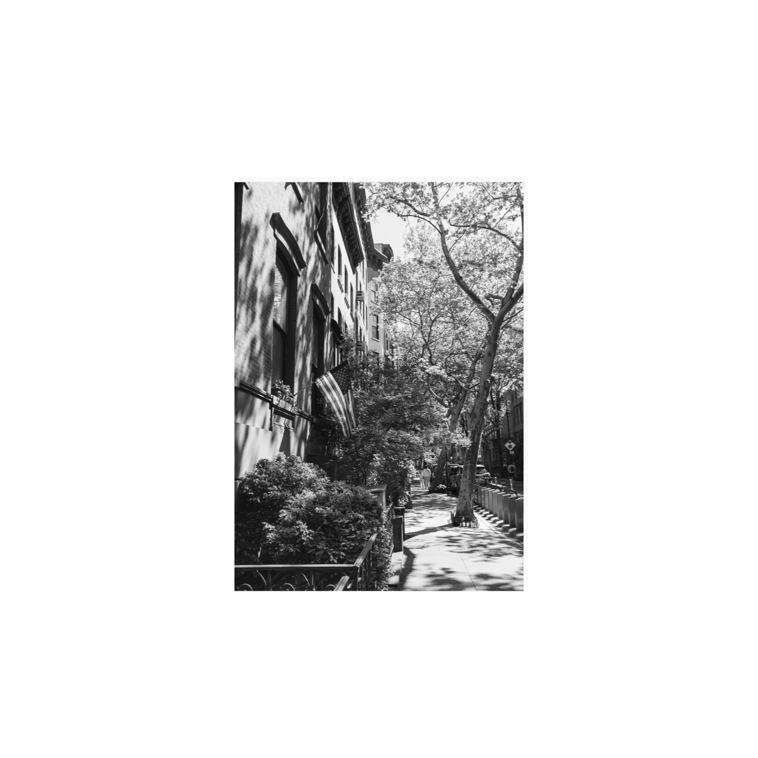 Urban Patriotism New York NYC Black & White wall art A4, 29.7 x 21 cm unframed fine art print