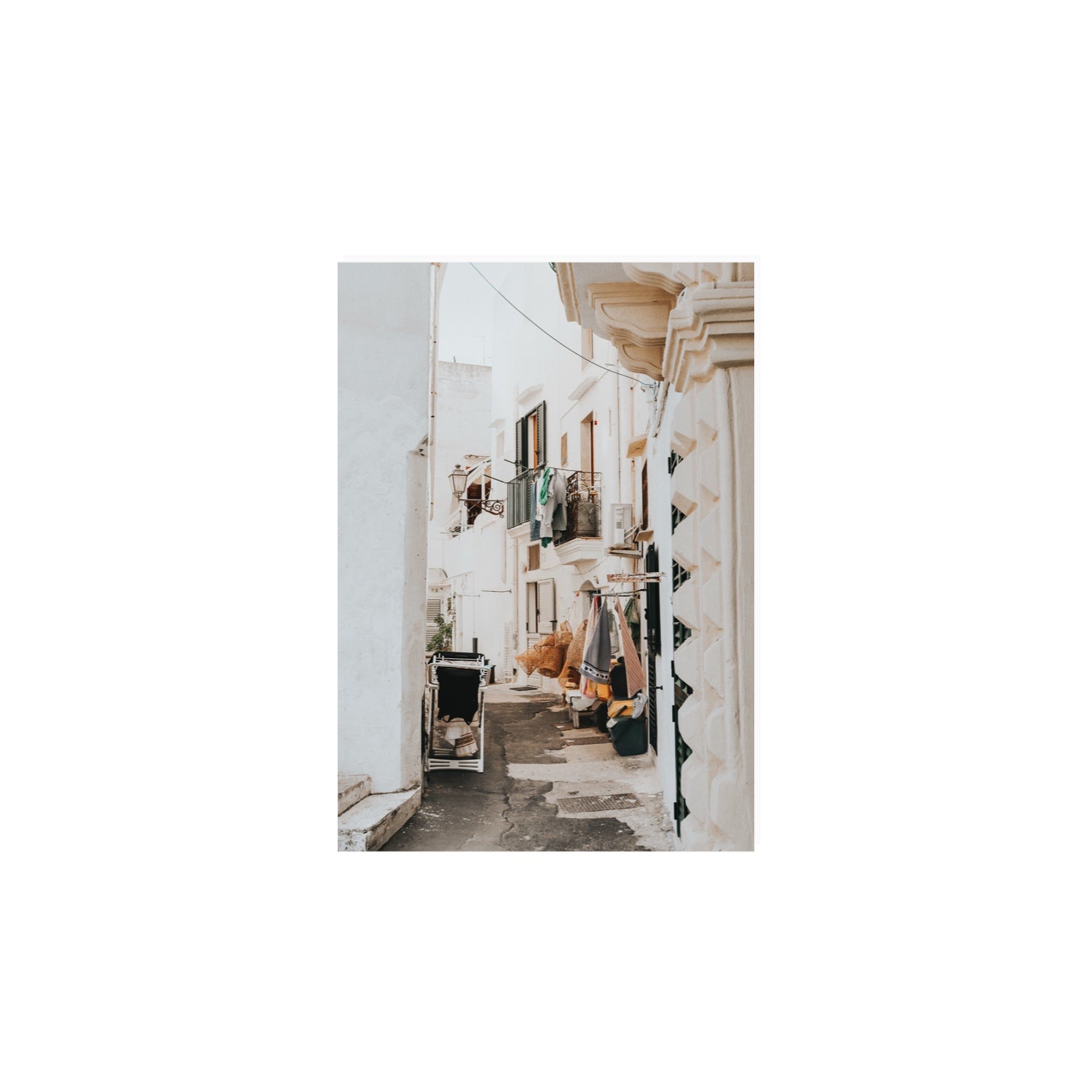 Hanging Harmony Puglia Italian wall art A4, 29.7 x 21 cm unframed fine art print