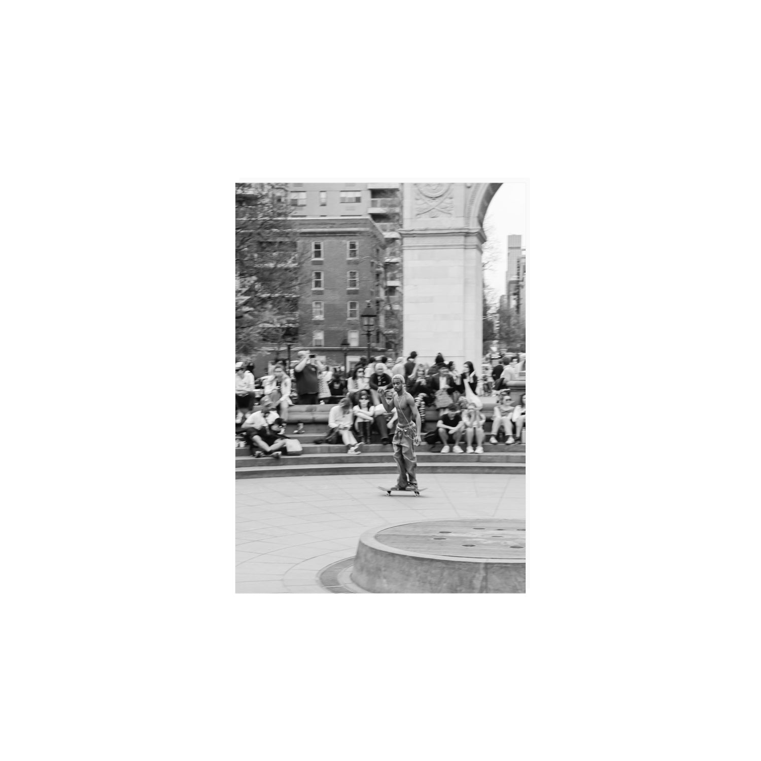 Parkside Pirouettes New York NYC Black & White wall art A4, 29.7 x 21 cm unframed fine art print