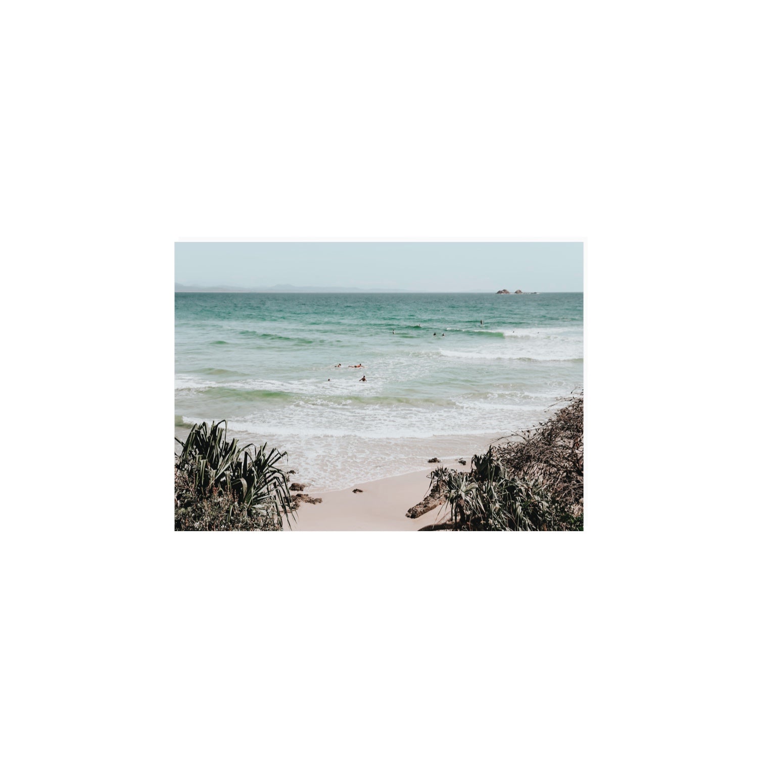 Surf City Byron Bay Surf coastal wall art A4, 29.7 x 21 cm unframed fine art print