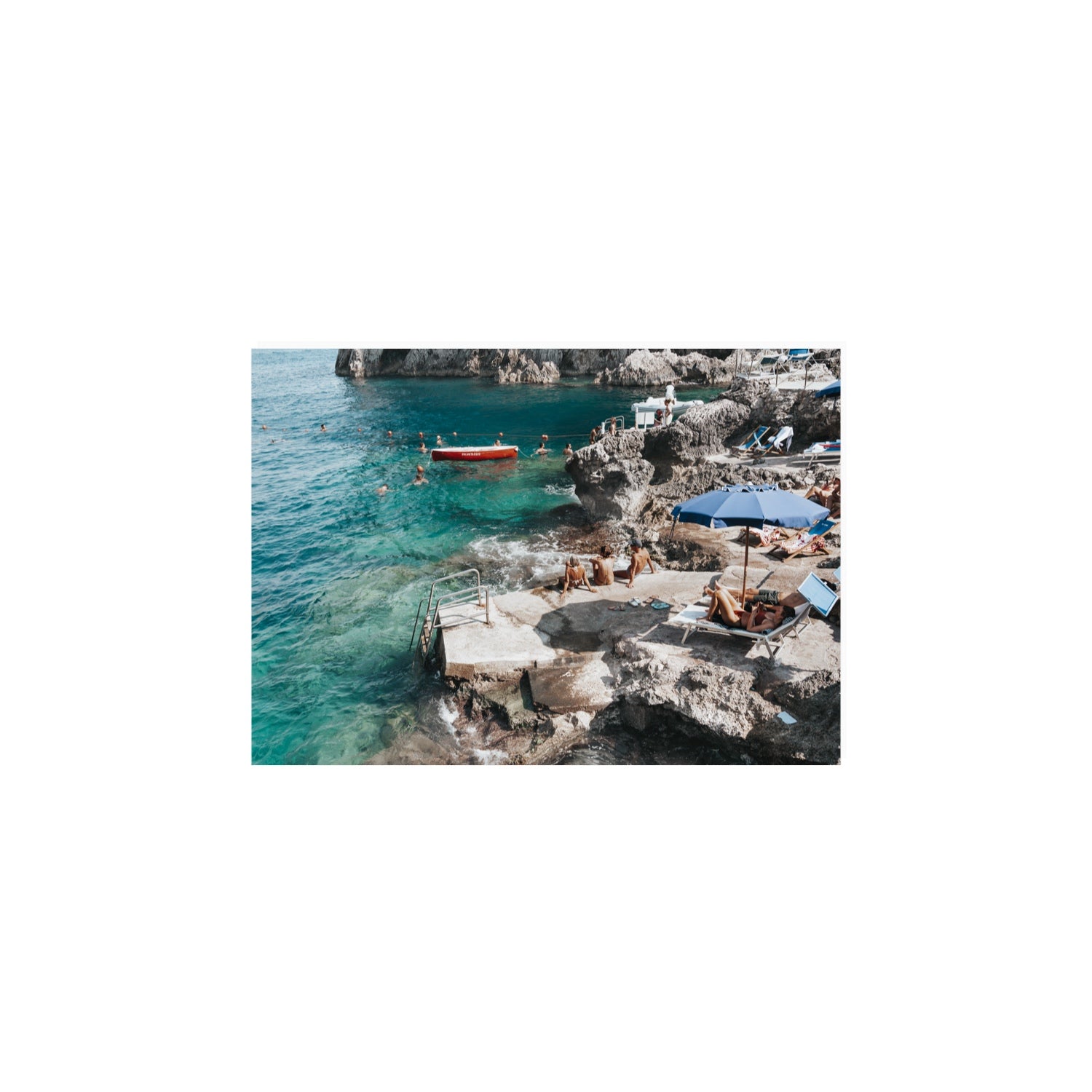 Serenity By The Sea Capri Mediterranean wall art A4, 29.7 x 21 cm unframed fine art print