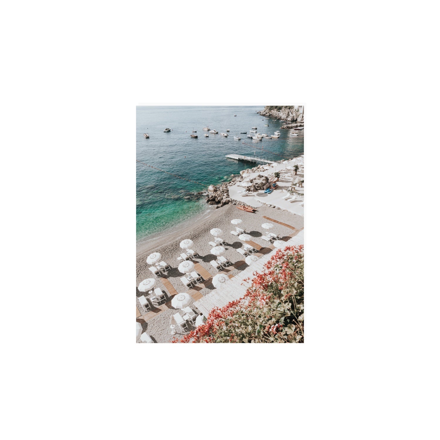 Tranquil Oasis Amalfi coastal wall art A4, 29.7 x 21 cm unframed fine art print