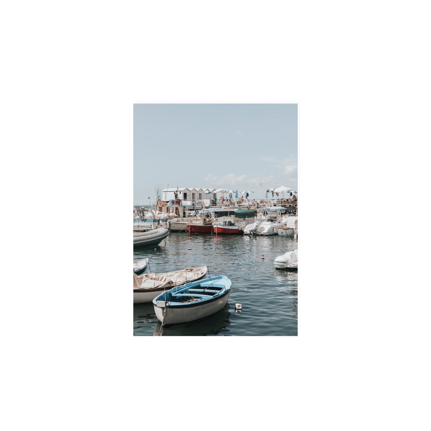 Harbour Hues Sorrento coastal Carousel wall art A4, 29.7 x 21 cm unframed fine art print