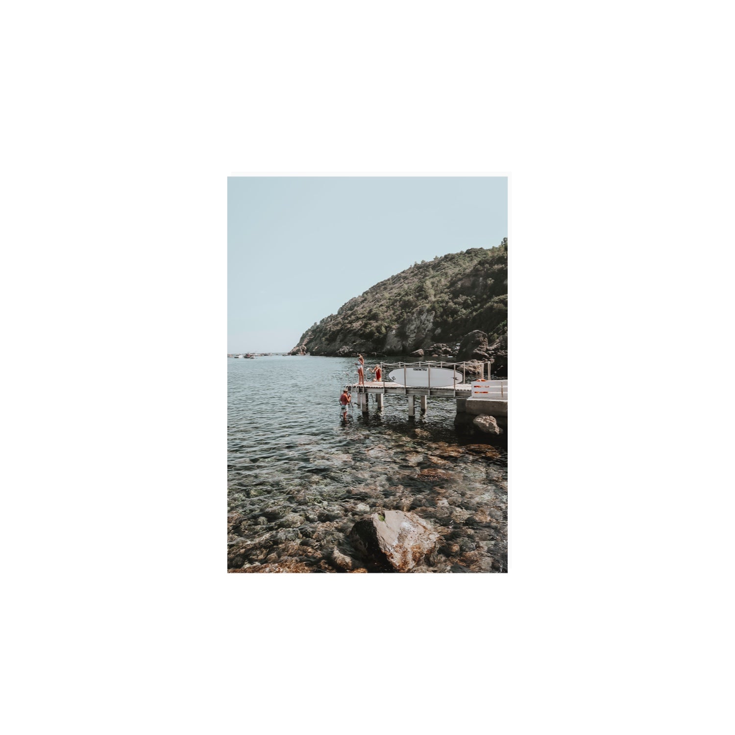 Tidal Explorers Tuscany coastal Italian wall art A4, 29.7 x 21 cm unframed fine art print