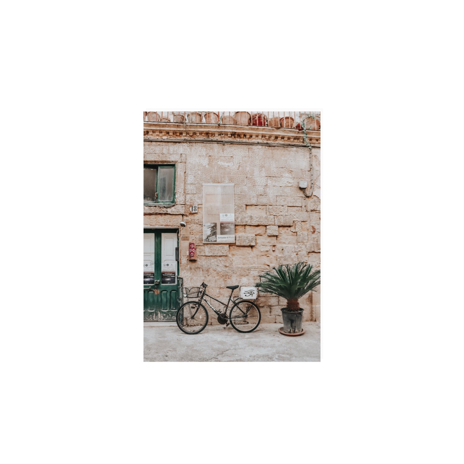 Salento Streets Puglia Lecce Italian wall art A4, 29.7 x 21 cm unframed fine art print