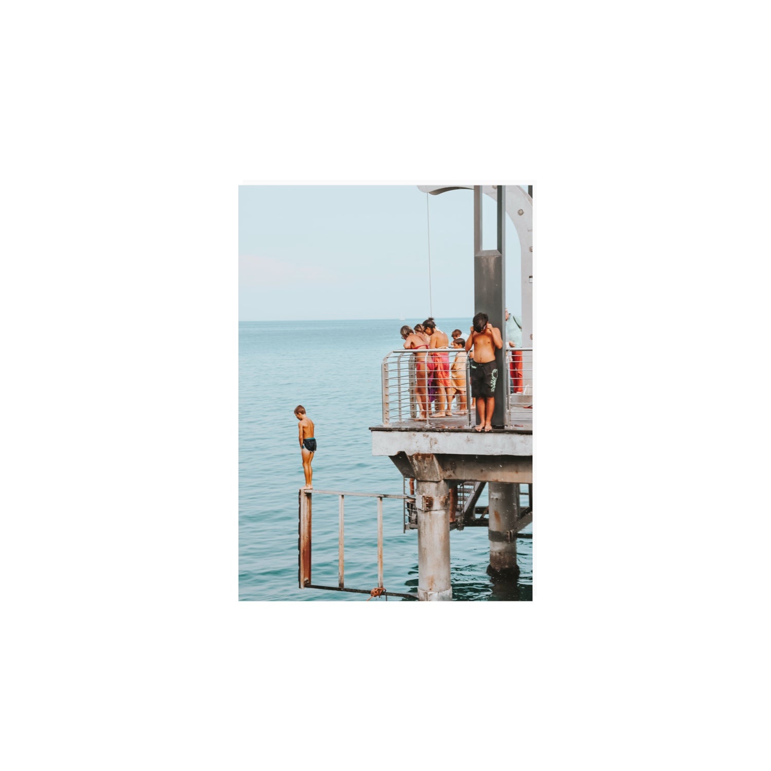Golden Boy Alassio coastal decor wall art A4, 29.7 x 21 cm unframed fine art print