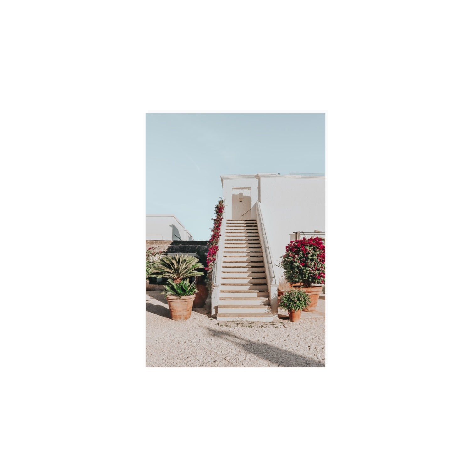 Tranquil Ascent Puglia Italian wall art A4, 29.7 x 21 cm unframed fine art print