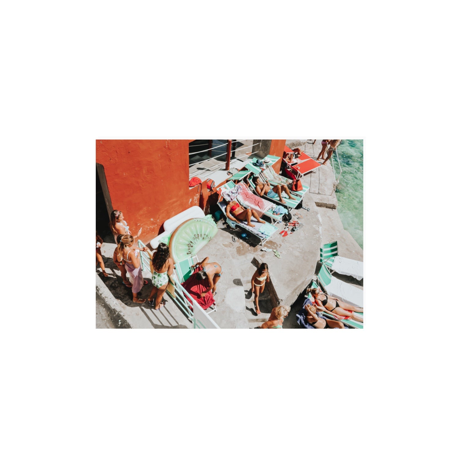 Italianita Capri beach Mediterranean wall art A3, 42 x 29.7 cm unframed fine art print