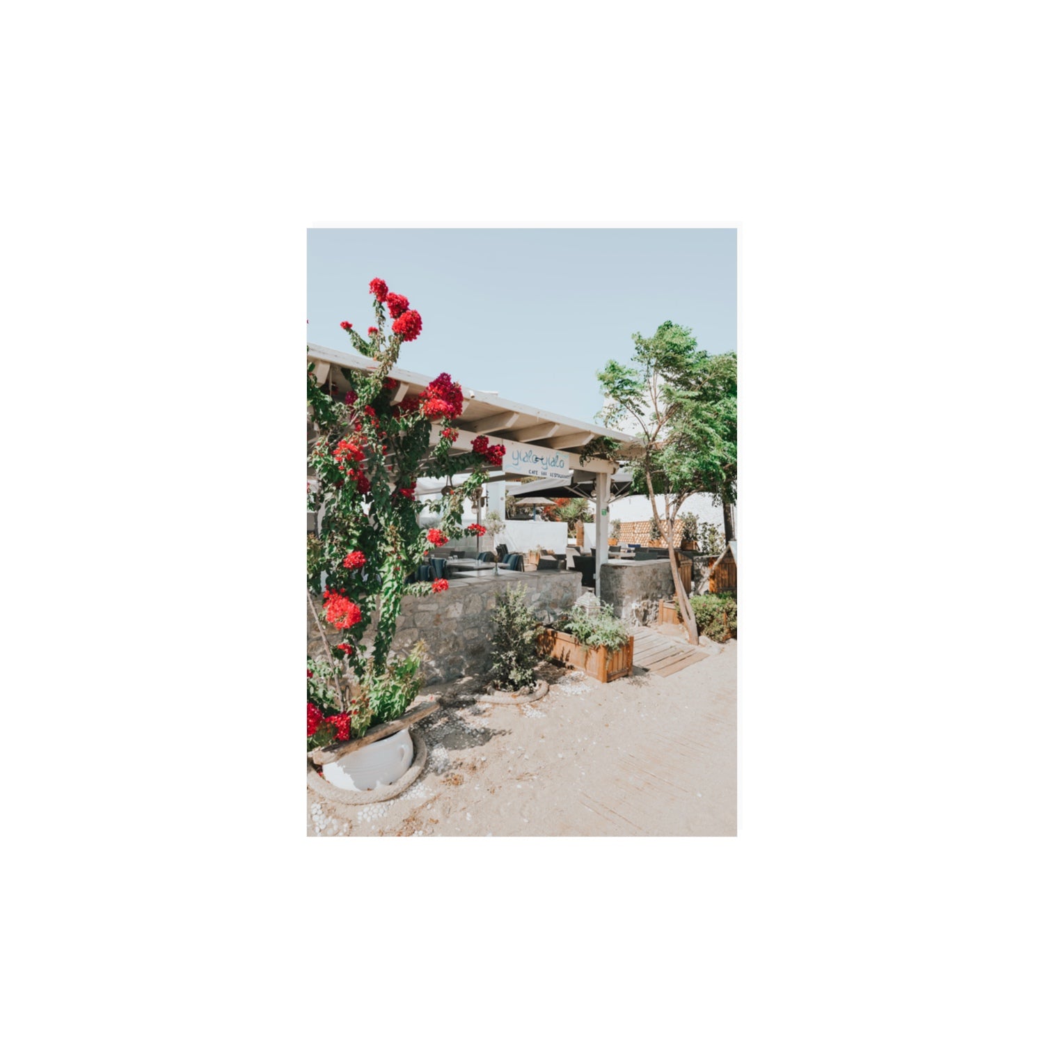 Yialo Yialo Mykonos Greek island coastal wall art A3, 42 x 29.7 cm unframed fine art print