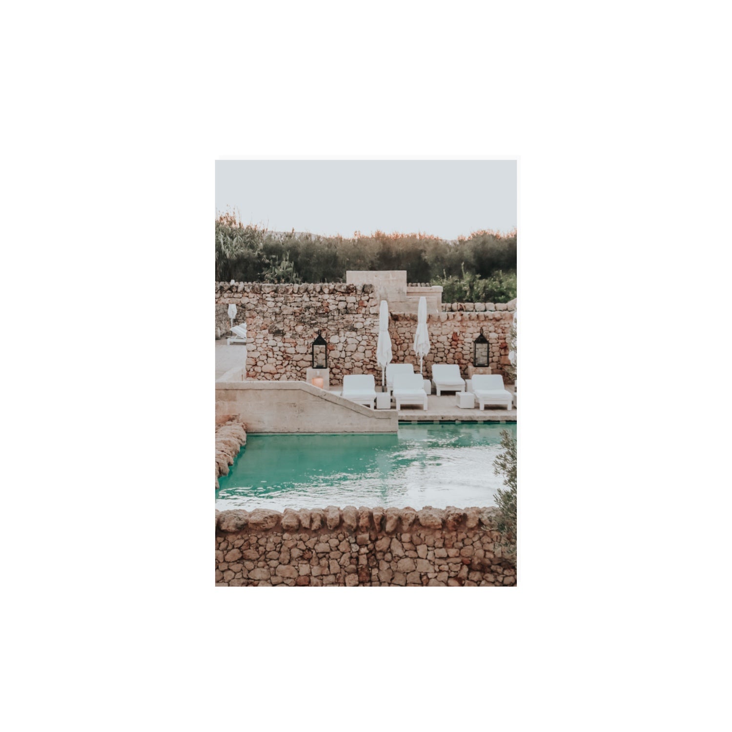 Stone Refuge Puglia wall art A3, 42 x 29.7 cm unframed fine art print