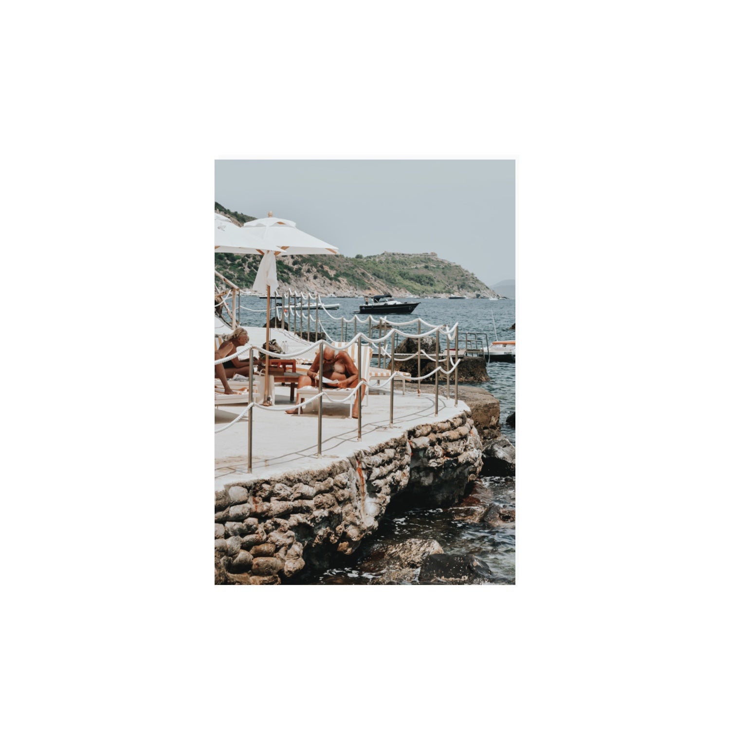 Nonno e Nonna Tuscany coastal Italian wall art A3, 42 x 29.7 cm unframed fine art print