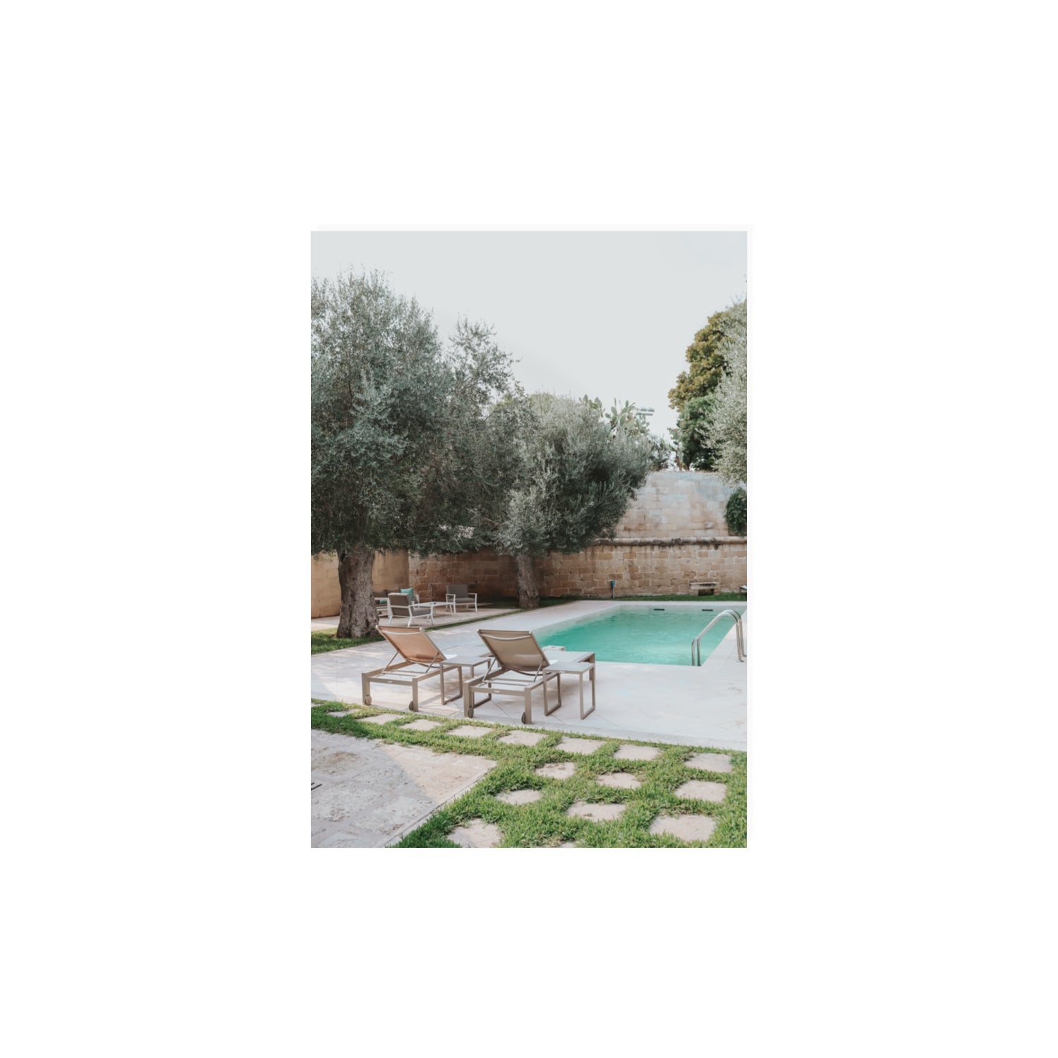 Olive Oasis Puglia Mediterranean wall art A3, 42 x 29.7 cm unframed fine art print