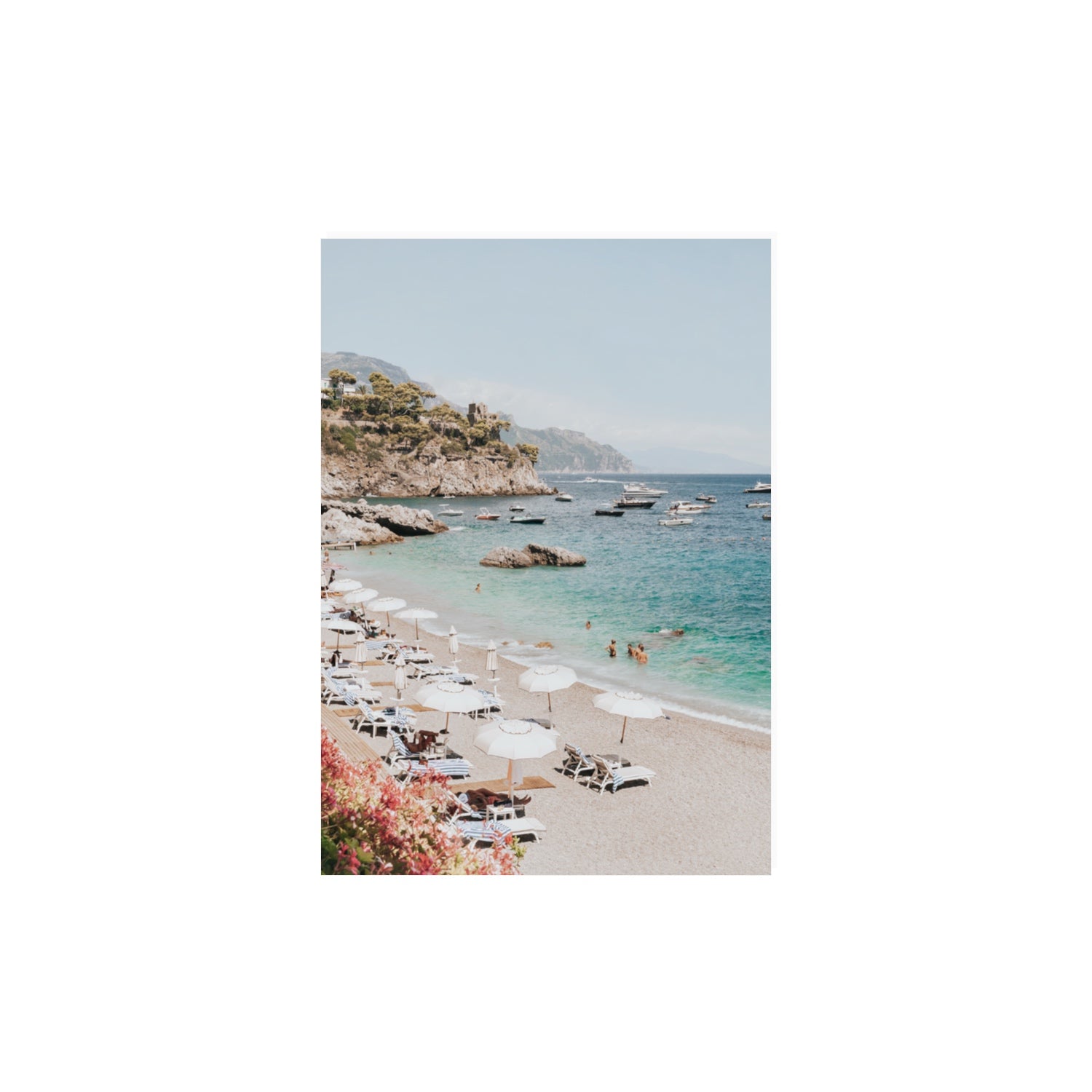Seaview Refuge Amalfi coastal wall art A3 42 x 29.7 cm unframed fine art print