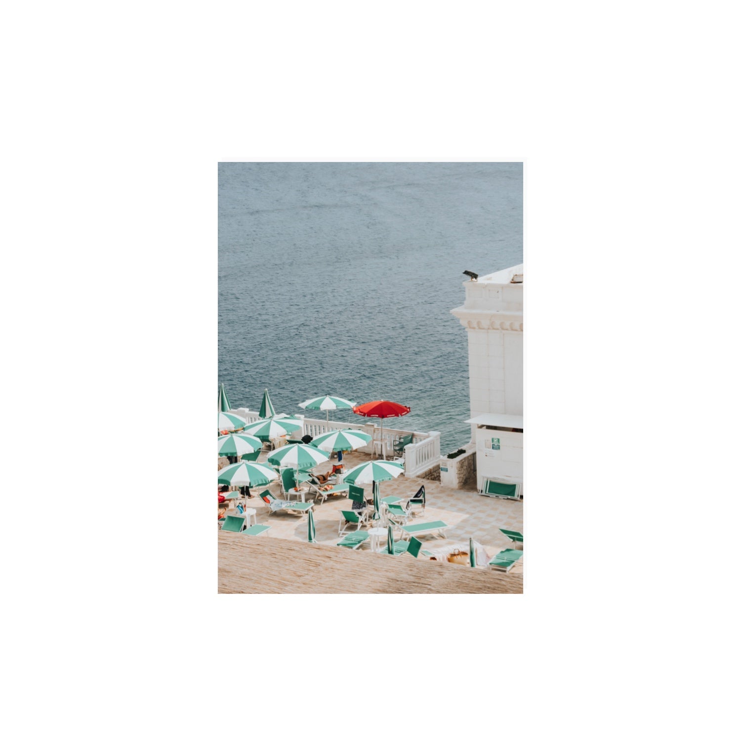 Lido Italiano Puglia beach Italian wall art A3, 42 x 29.7 cm unframed fine art print