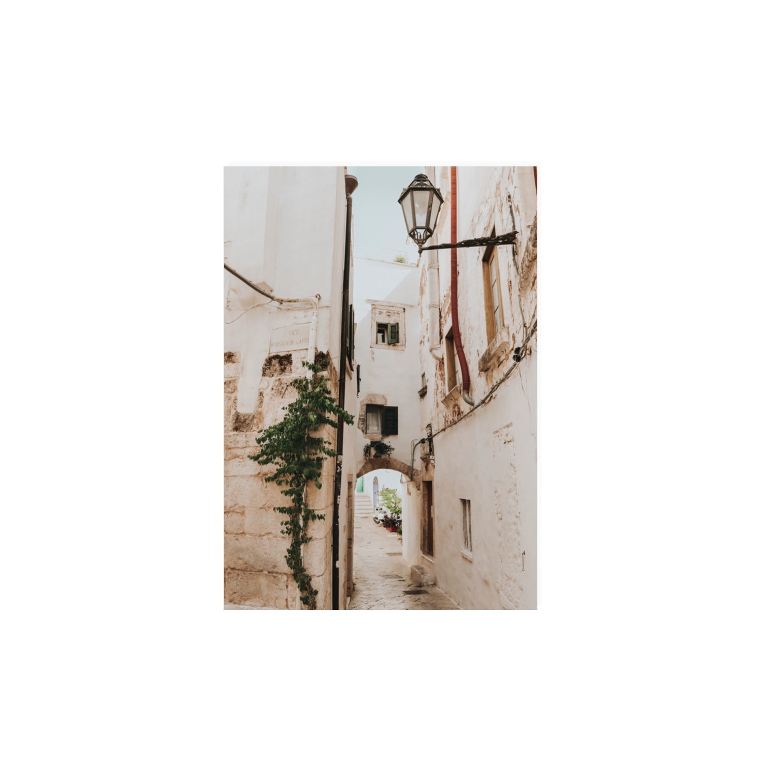 Labyrinth Lanes Puglia Ostuni Italian wall art A3, 42 x 29.7 cm unframed fine art print