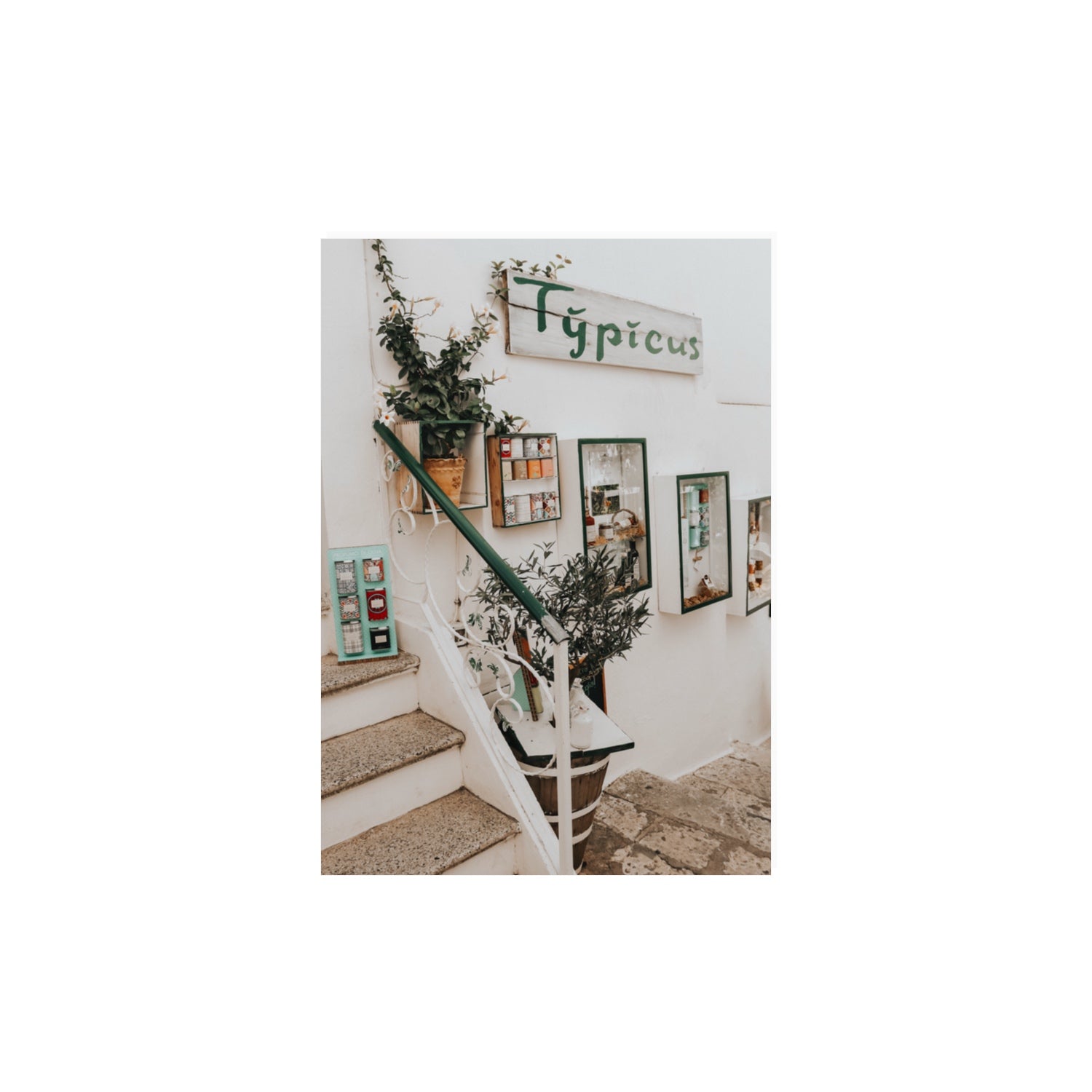 Il Negozio Puglia Ostuni wall art A3, 42 x 29.7 cm unframed fine art print