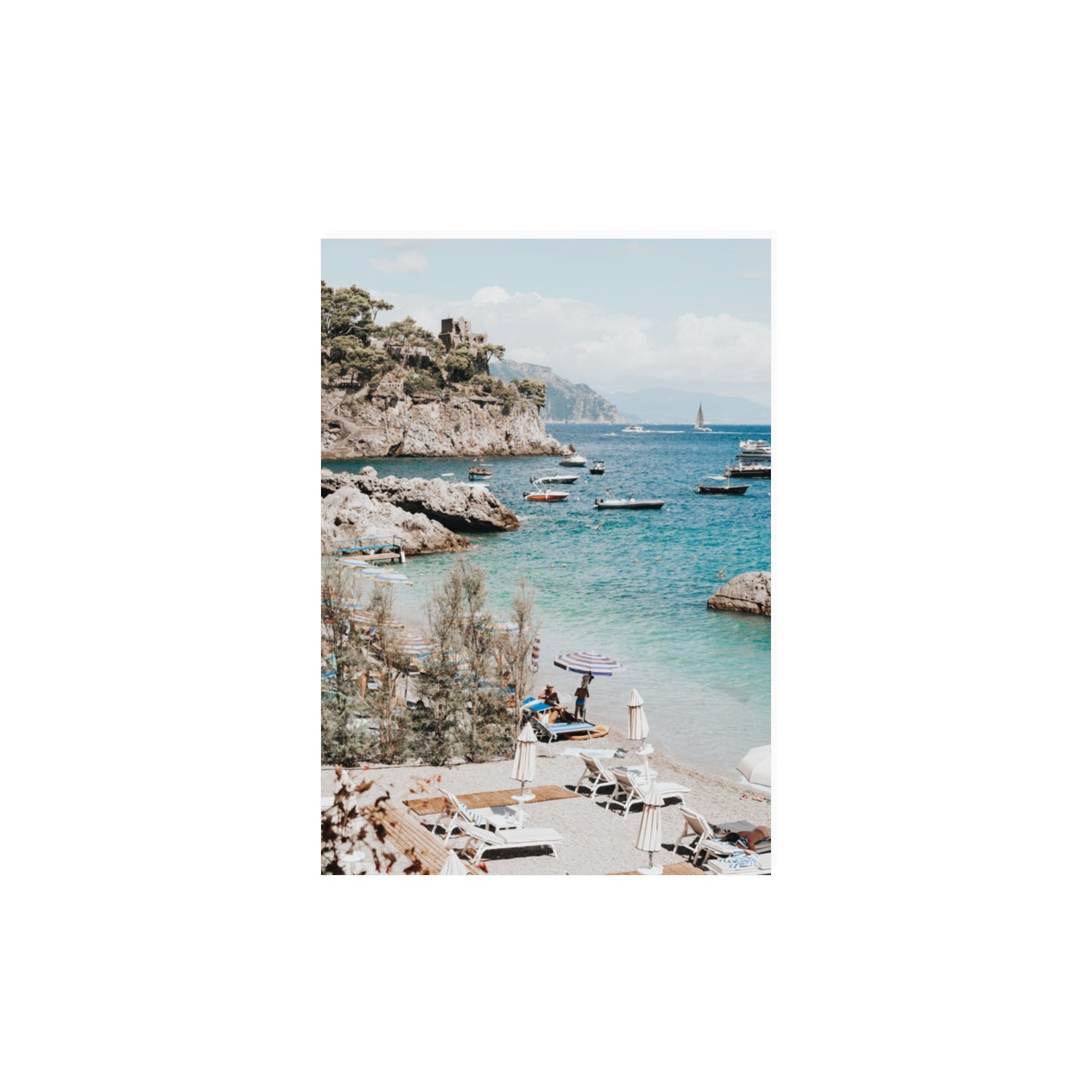 Sizzling Summer Days Amalfi coastal wall art A3, 42 x 29.7 cm unframed fine art print