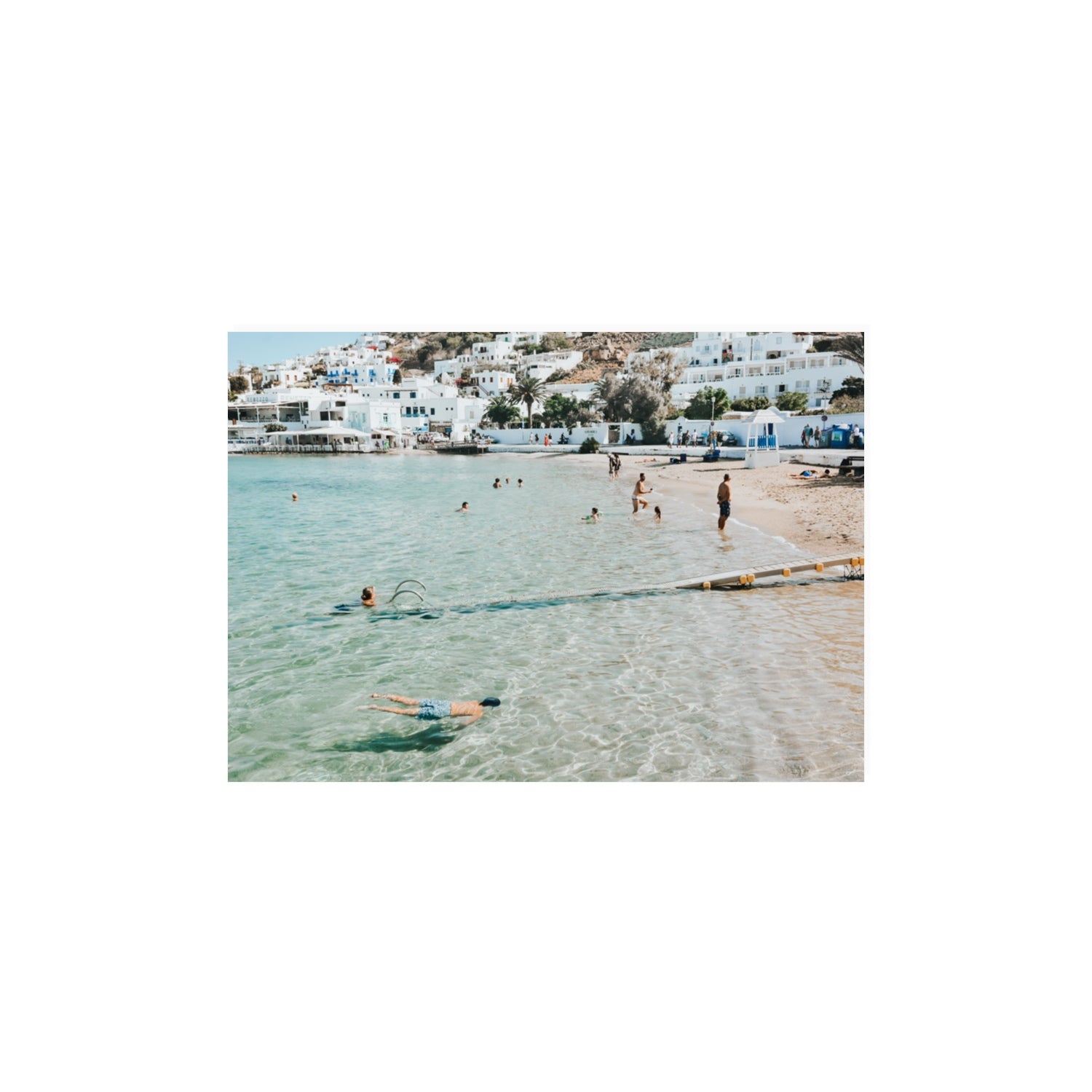 Bathe Yourself In Beauty Mykonos Greek island wall art A3, 42 x 29.7 cm unframed fine art print