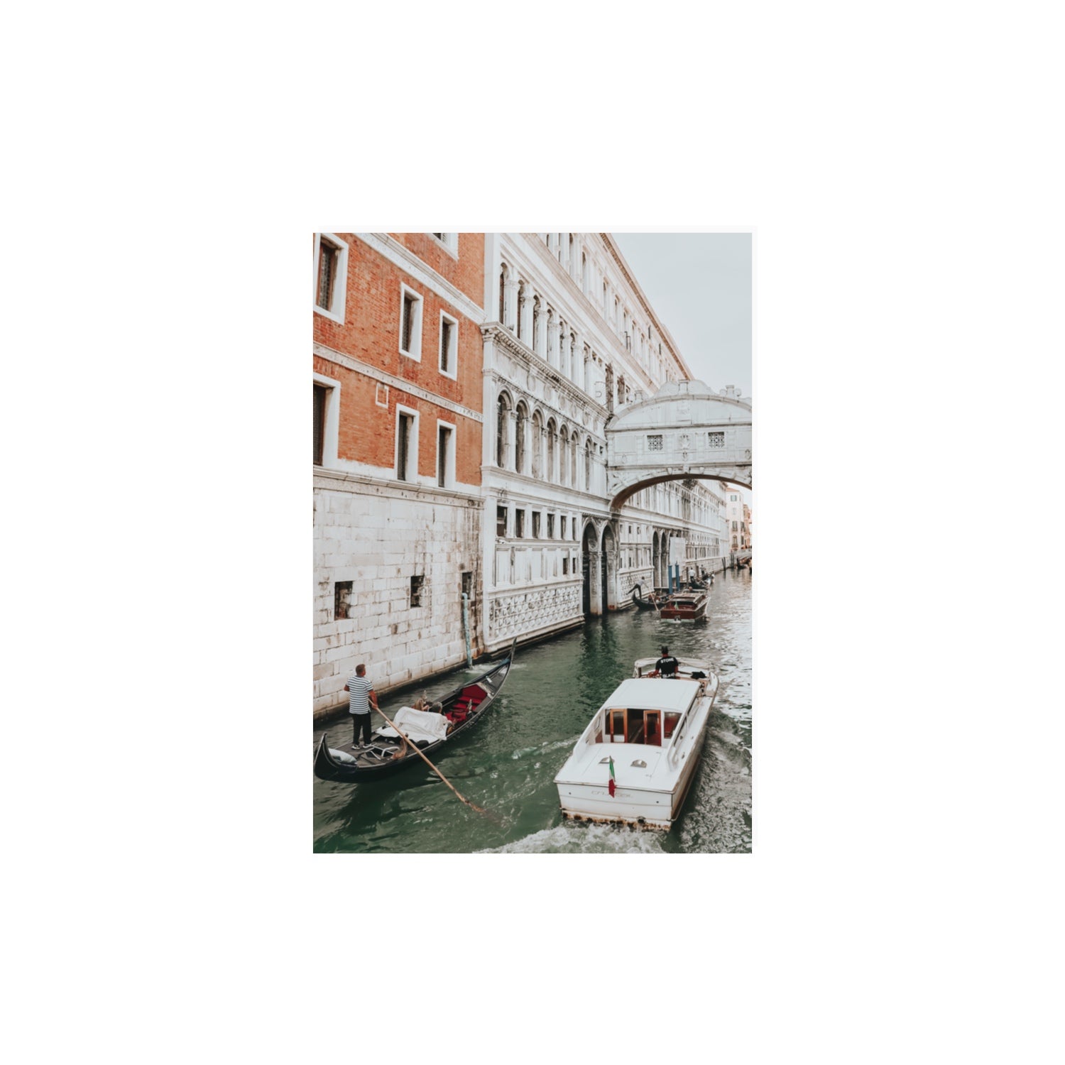 Under the Bridge Venice Gondola Italian wall art A3, 42 x 29.7 cm unframed fine art print