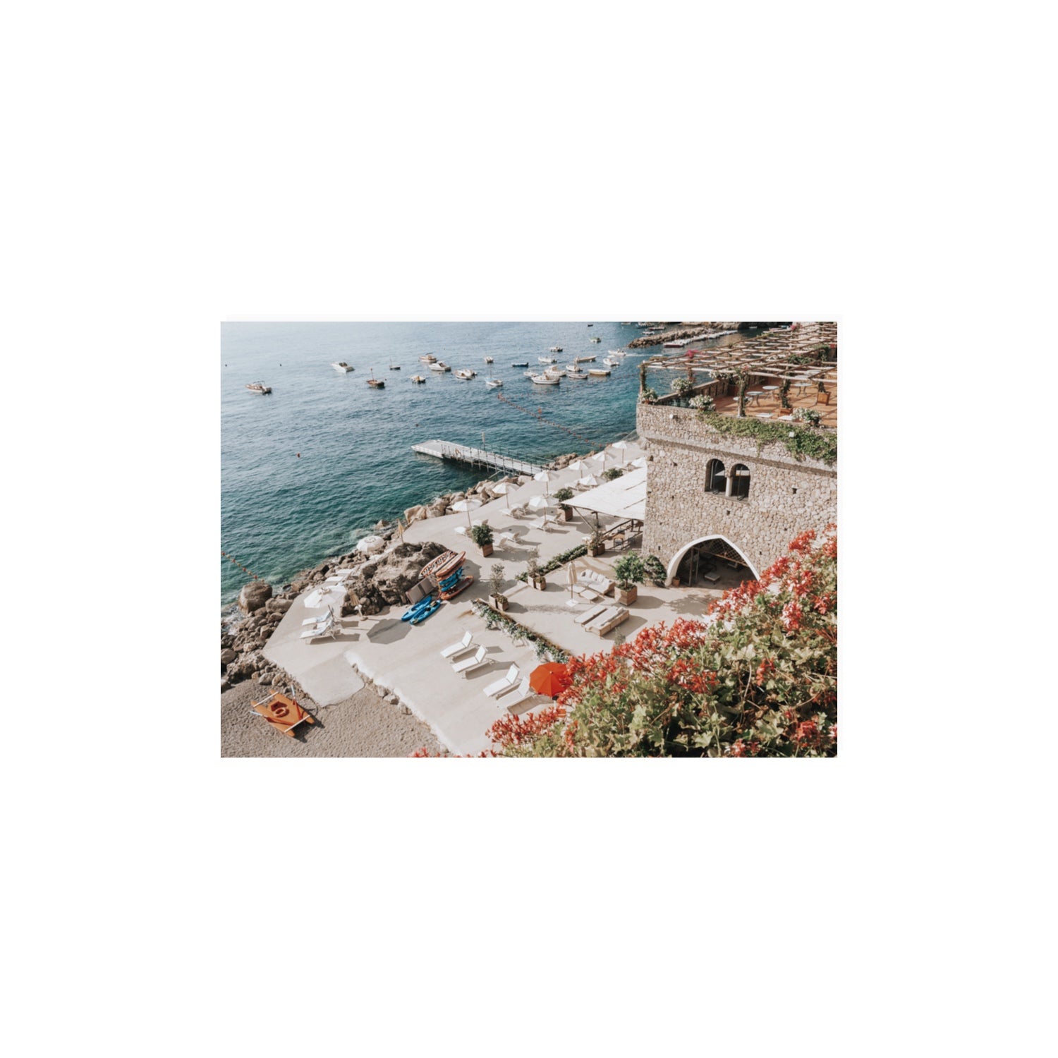Floral Fortress fine art print, Amalfi, Italy, A3 · 42 x 29.7 cm, Unframed, Fine Art Print