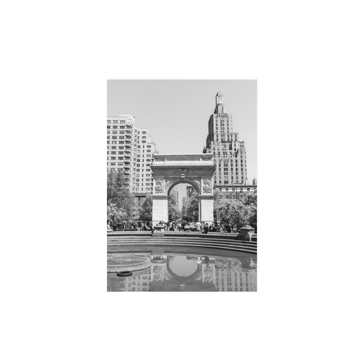 Washington Skyline New York NYC Black & White wall art A3, 42 x 29.7 cm unframed fine art print