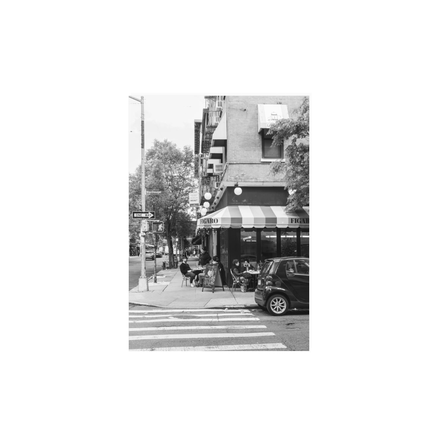 Figaro New York NYC Black & White wall art A3, 42 x 29.7 cm unframed fine art print