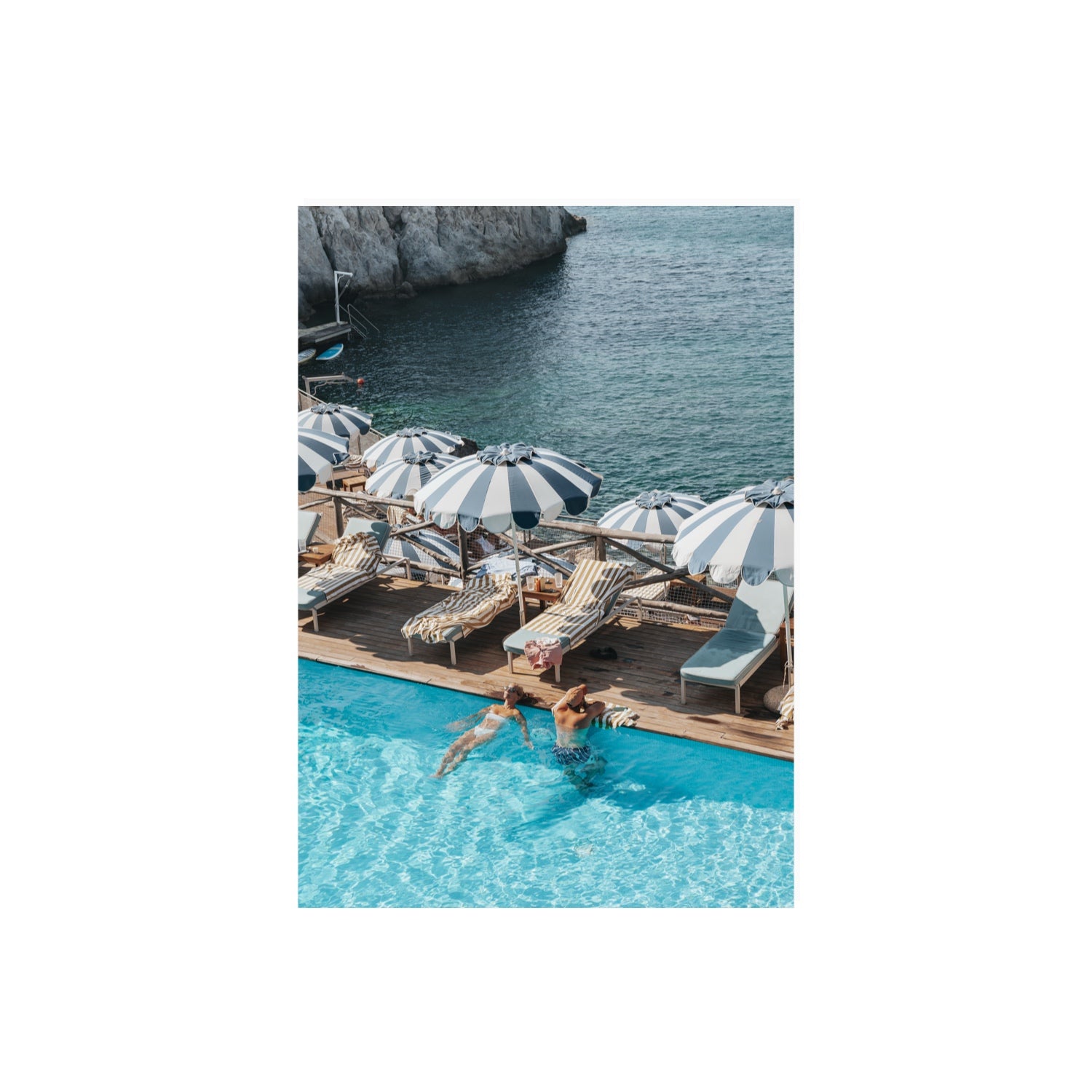 I'm Busy Ischia Italian coastal Mediterranean wall art A2, 59.4 x 42 cm unframed fine art print