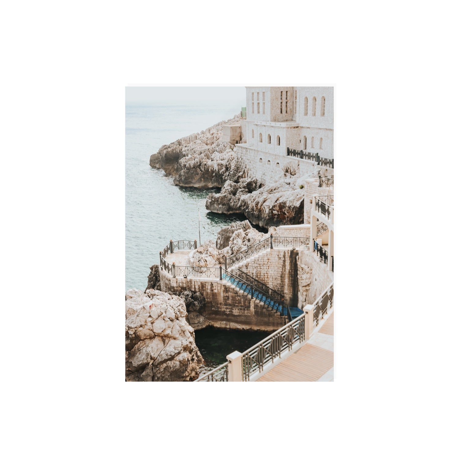 Wellness Centre Puglia coastal wall art A2, 59.4 x 42 cm unframed fine art print