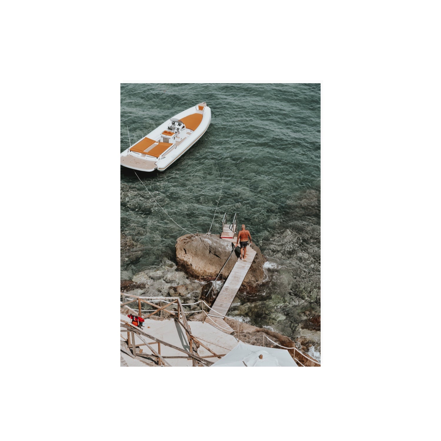 Secret Cove Tuscany coastal Italian wall art A2, 59.4 x 42 cm unframed fine art print