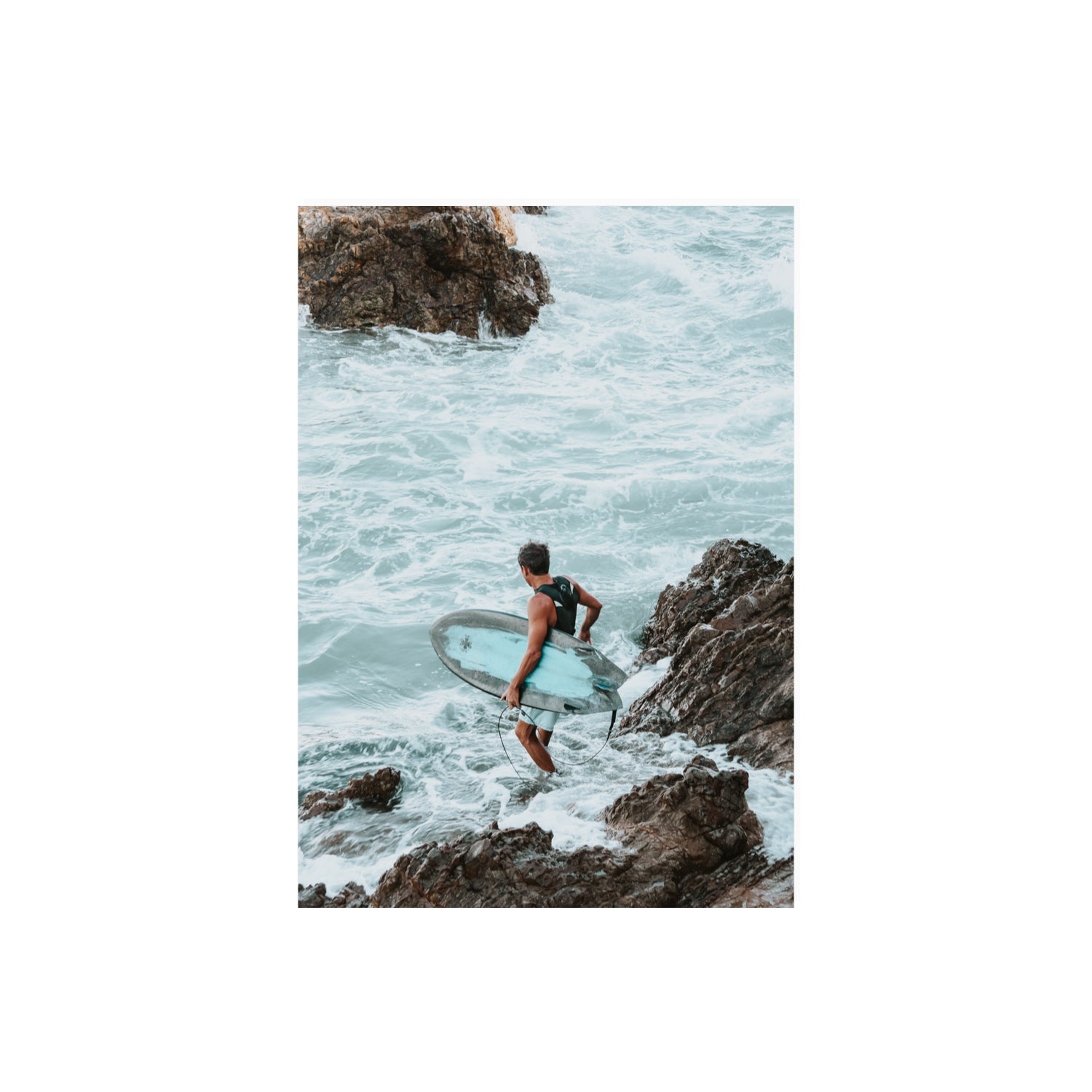 Into The Soup Byron Bay Surf coastal wall art A2, 59.4 x 42 cm unframed fine art print