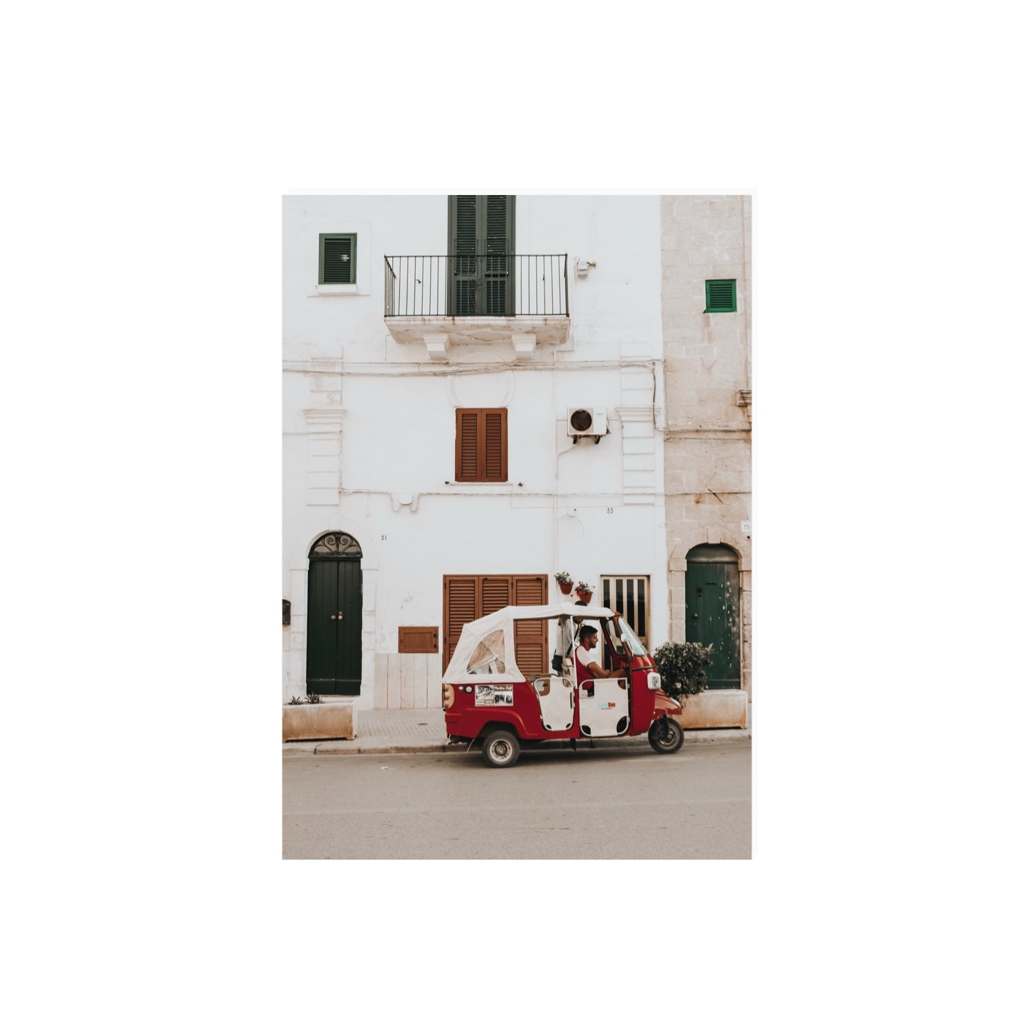 Groovy Piaggio Puglia Italian wall art A2, 59.4 x 42 cm unframed fine art print