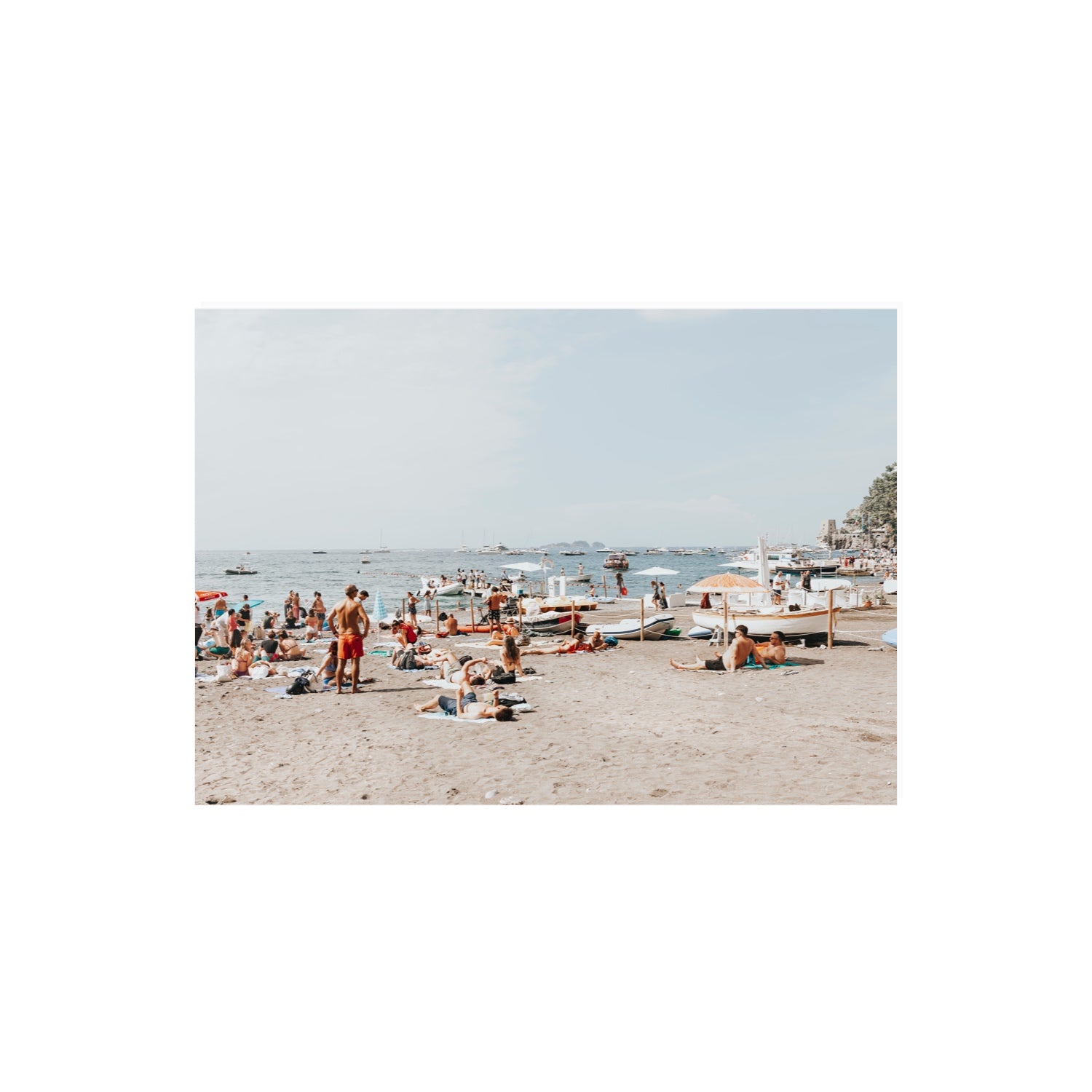 Beachy Vibes fine art print, Positano, Italy, A2 · 59.4 x 42 cm, Unframed, Fine Art Print