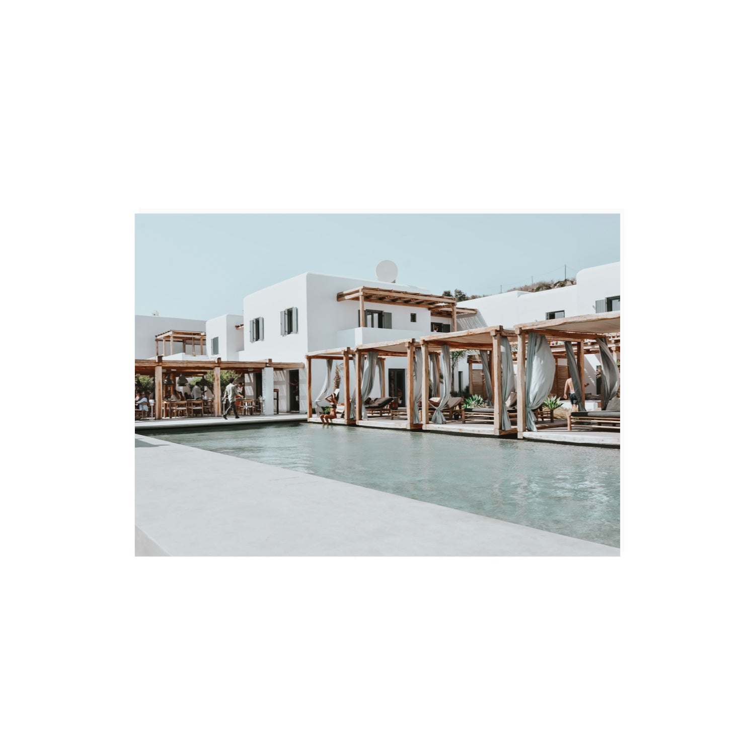 Polytelís Mykonos Greek island wall art A2, 59.4 x 42 cm unframed fine art print