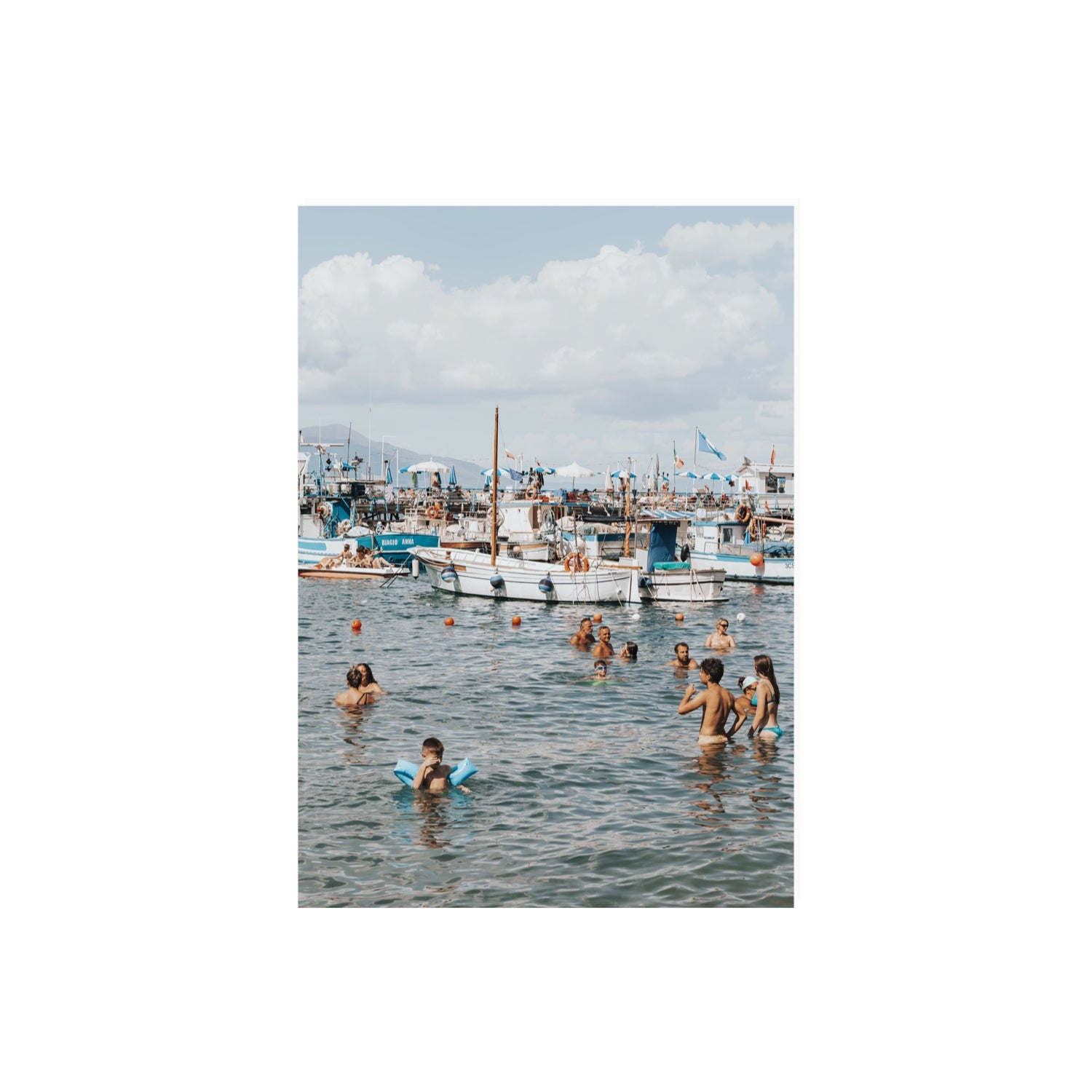 Vacanze Italiane Sorrento Italian coastal wall art A2, 59.4 x 42 cm unframed fine art print