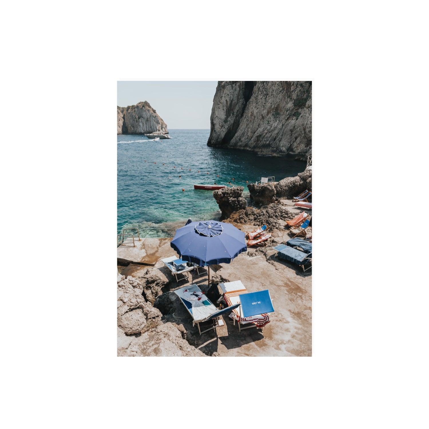 Lonely Loungers fine art print, Capri, Italy, A2 · 59.4 x 42 cm, Unframed, Fine Art Print