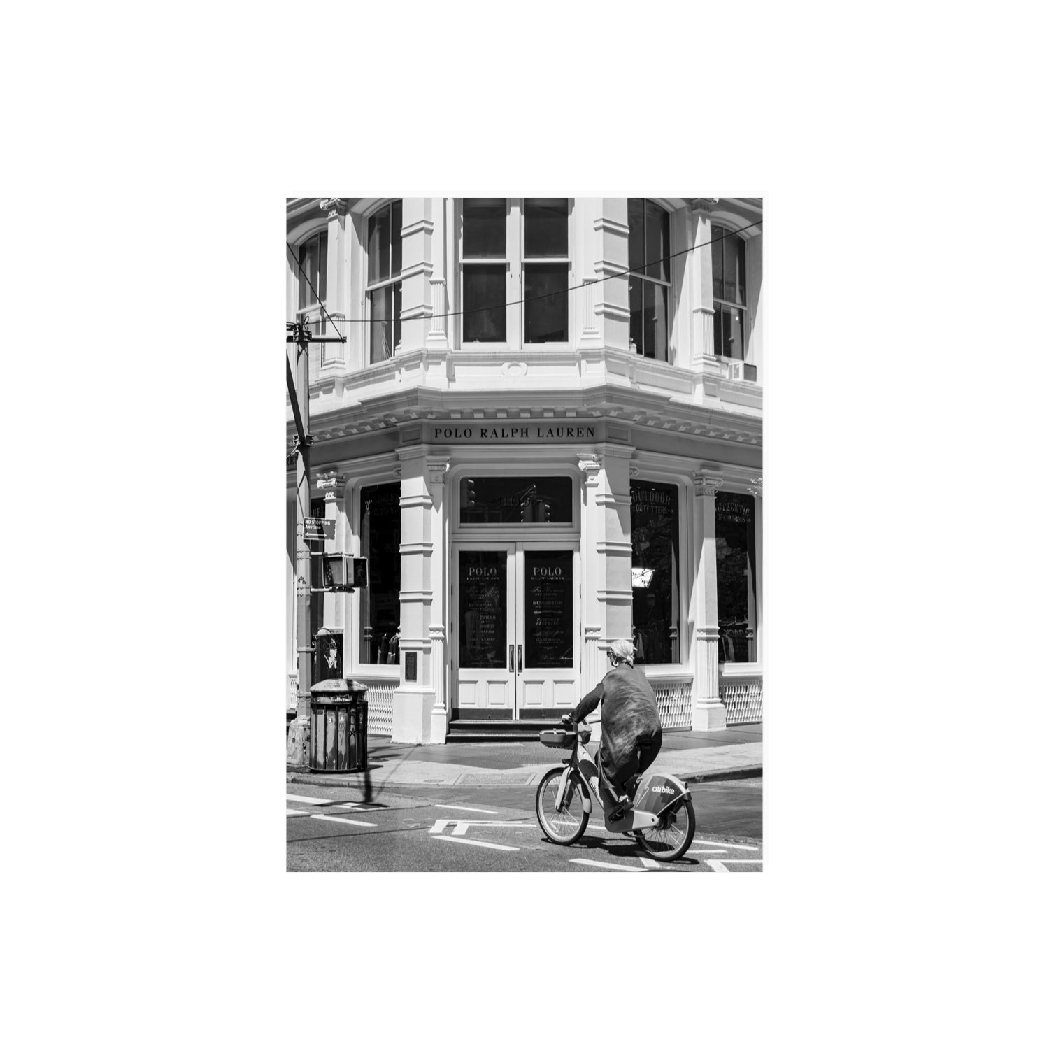 Downtown Rider New York NYC Black & White wall art A2, 59.4 x 42 cm unframed fine art print