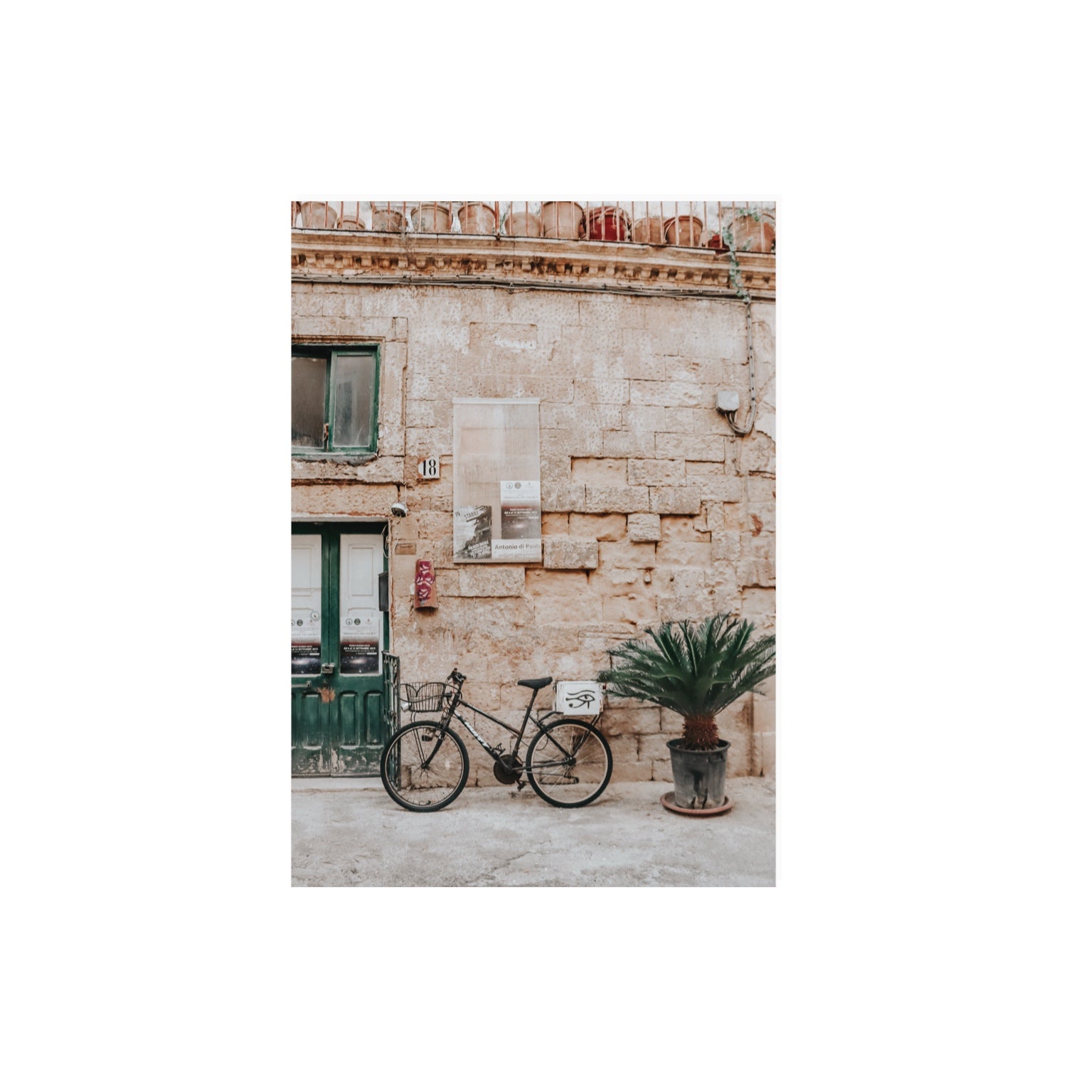 Salento Streets Puglia Lecce Italian wall art A2, 59.4 x 42 cm unframed fine art print