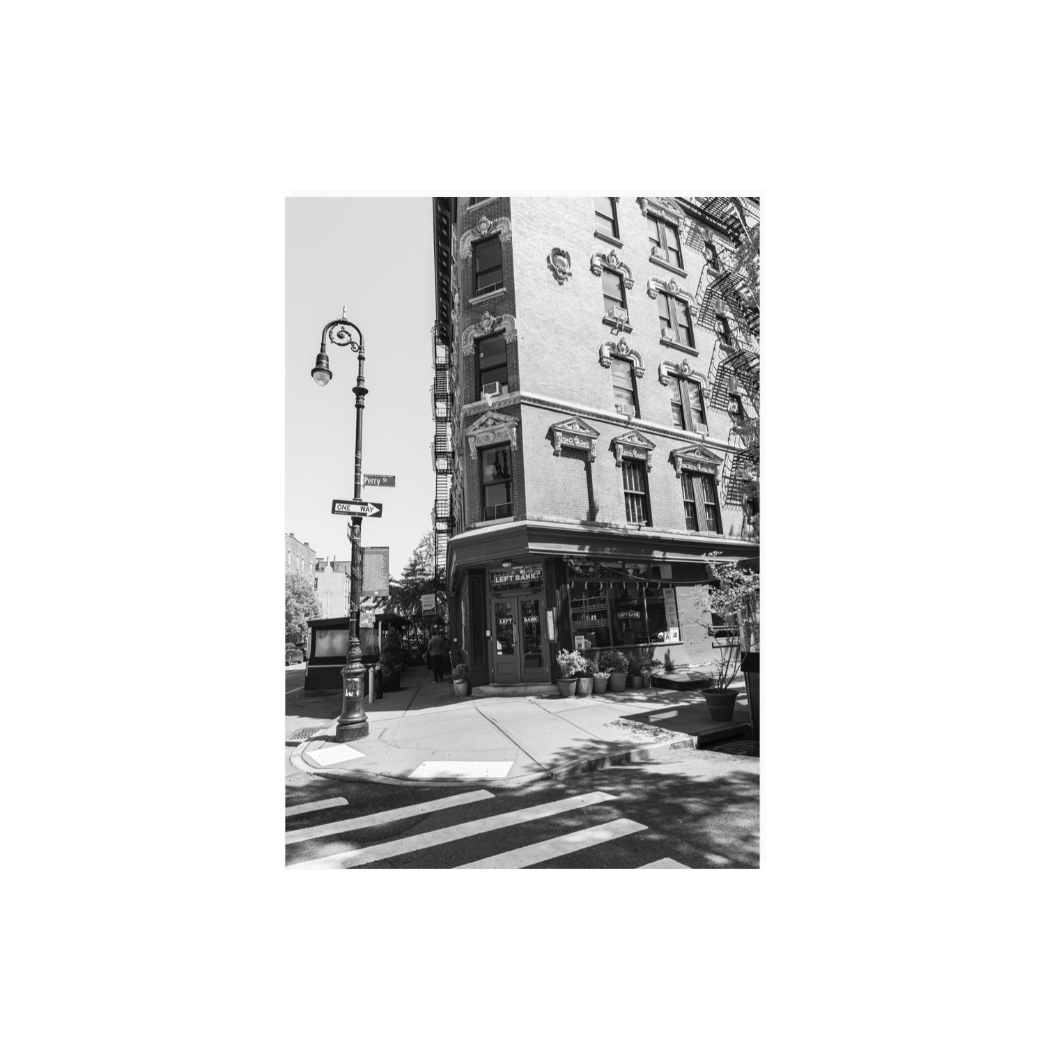 Parisian On Perry New York NYC Black & White wall art A2, 59.4 x 42 cm unframed fine art print