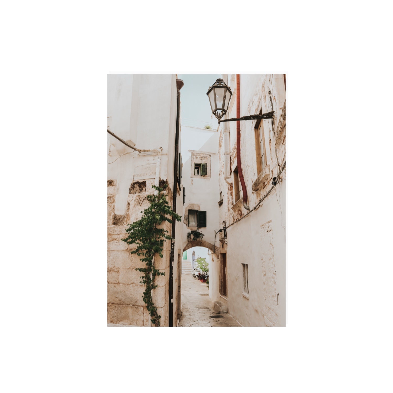 Labyrinth Lanes Puglia Ostuni Italian wall art A2, 59.4 x 42 cm unframed fine art print