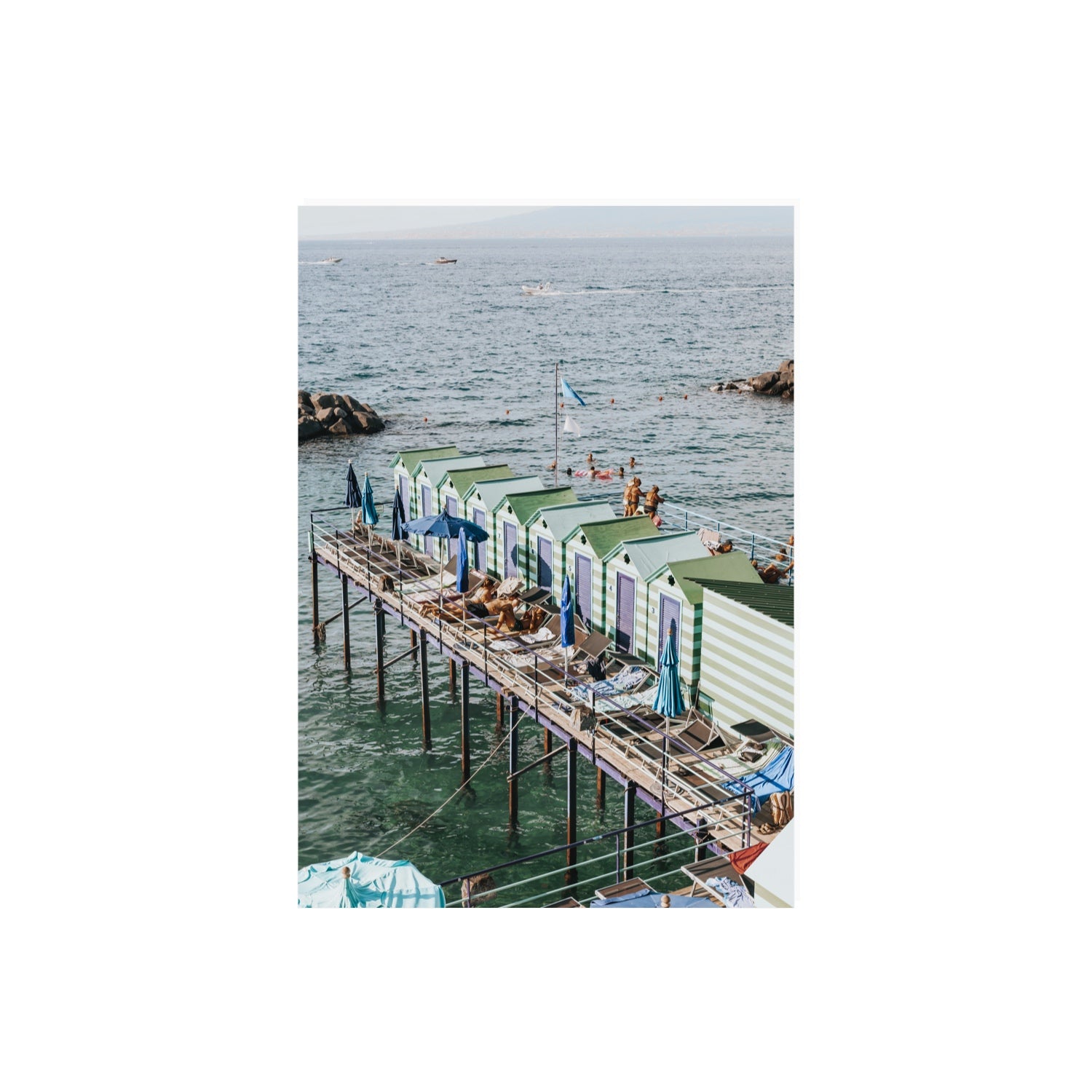 Cabine da Spiaggia fine art print, Sorrento, Italy, A2 · 59.4 x 42 cm, Unframed, Fine Art Print