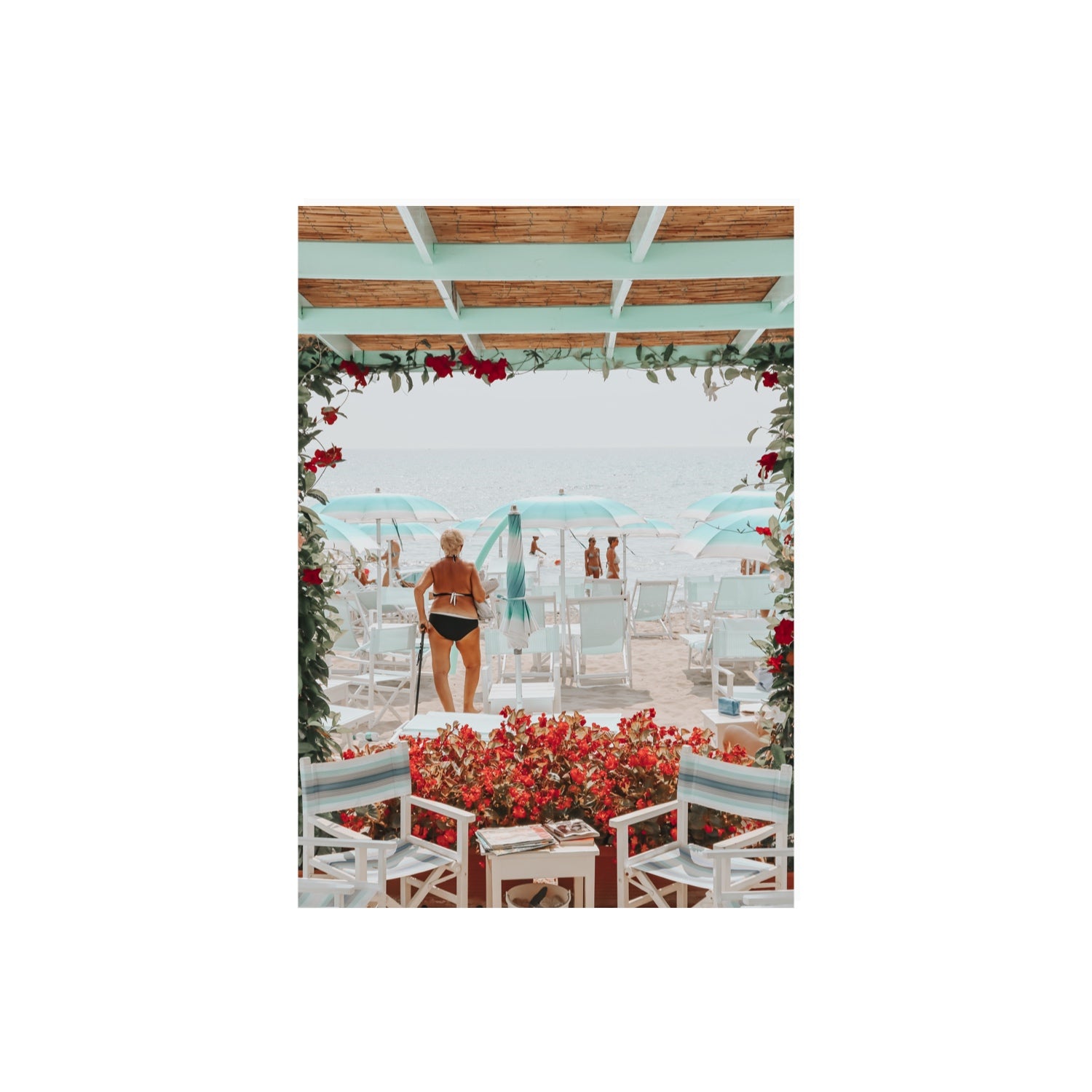 Nonna's Italian Escape Alassio Italian wall art A2, 59.4 x 42 cm unframed fine art print