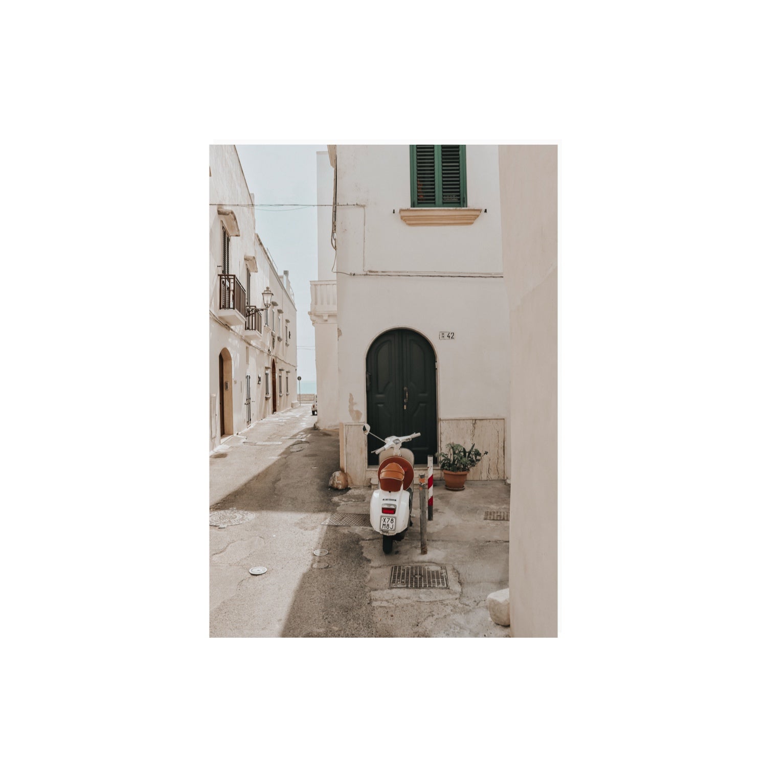 La Casa 42 Puglia Gallipoli Italian wall art A2, 59.4 x 42 cm unframed fine art print