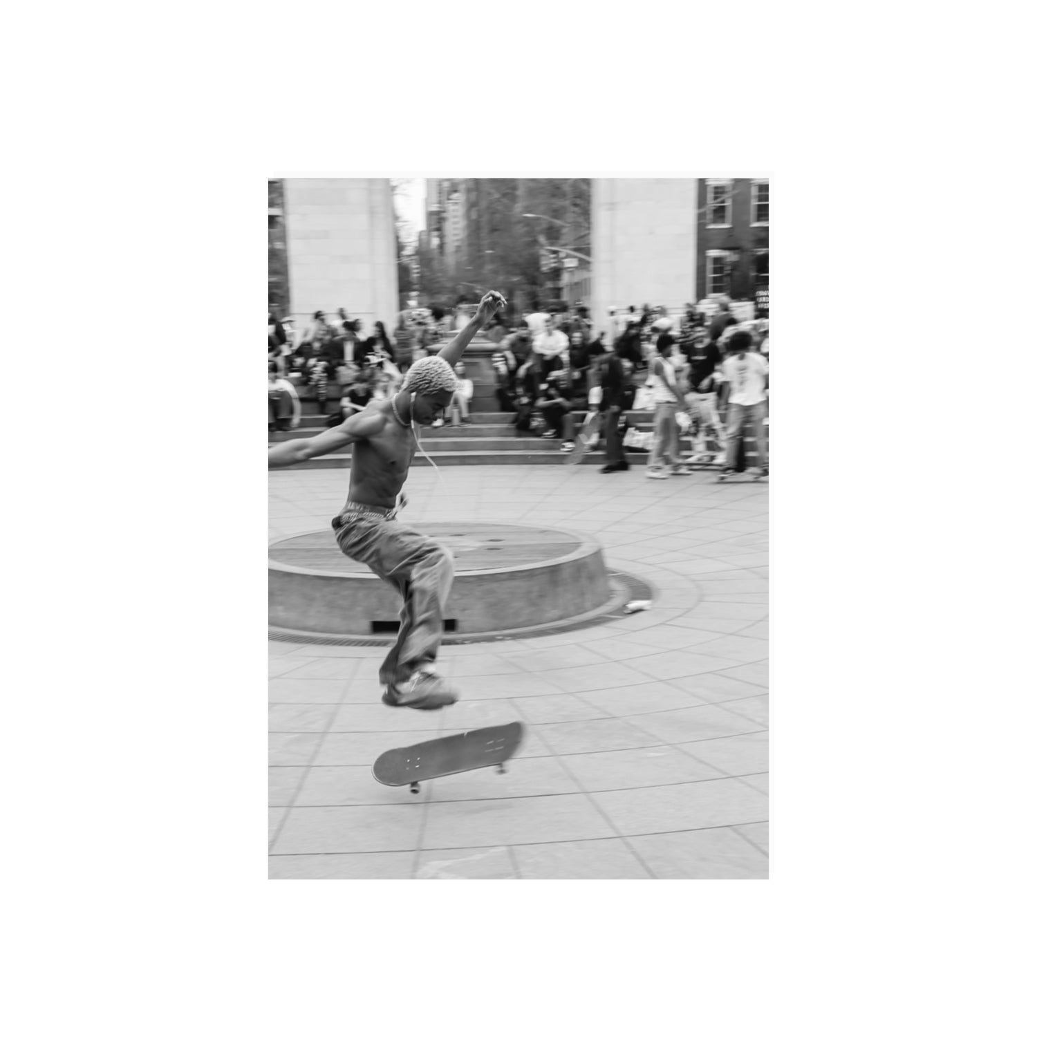Airborne Rhythms New York NYC Black & White wall art 70 x 50 cm unframed fine art print