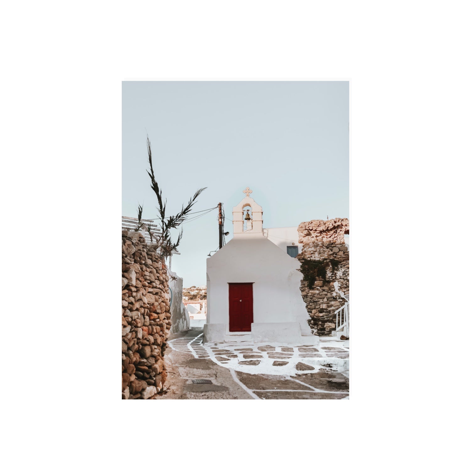 Little Chapel Mykonos Greek island wall art 70 x 50 cm unframed fine art print