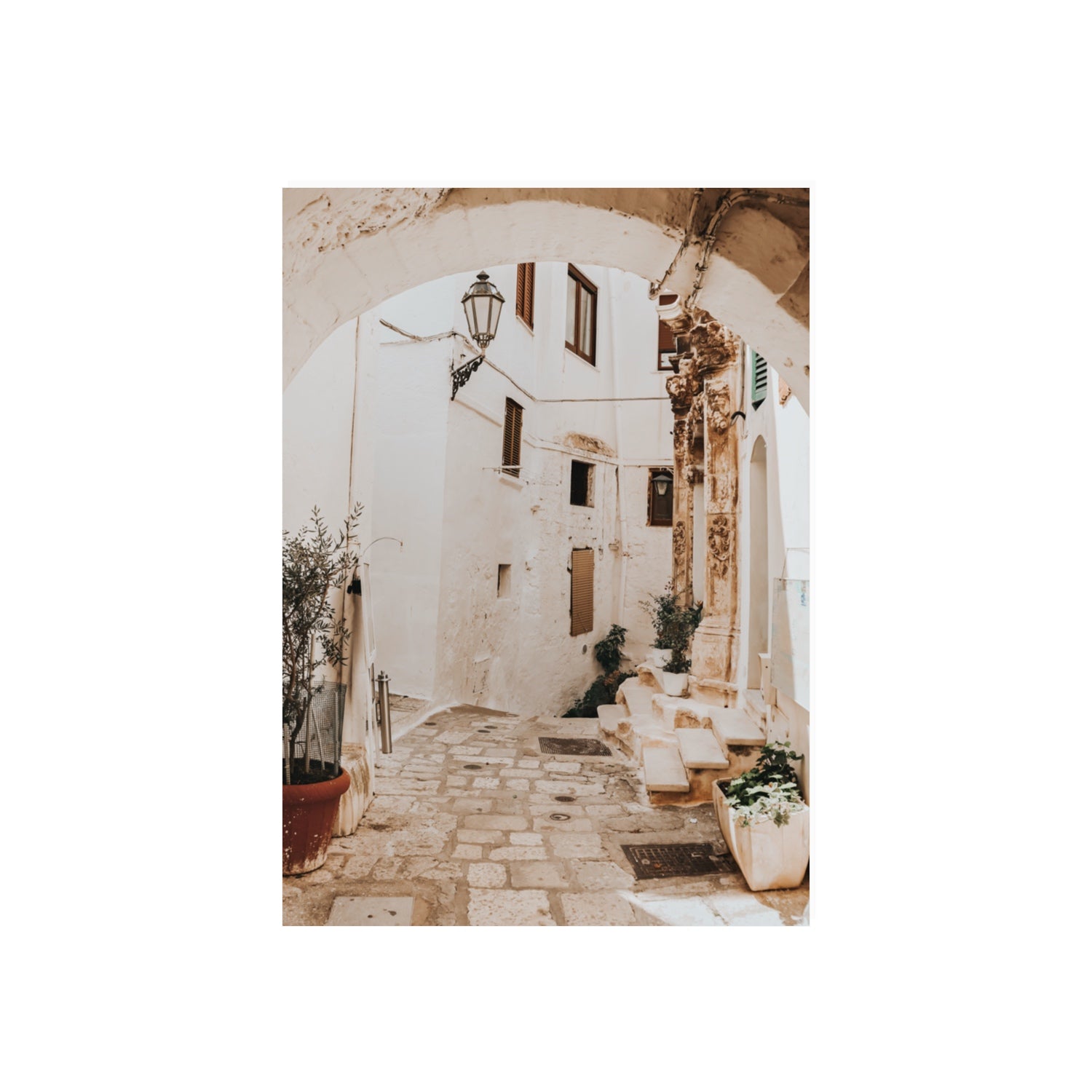 Pathway Wander Puglia Ostuni wall art 70 x 50 cm unframed fine art print